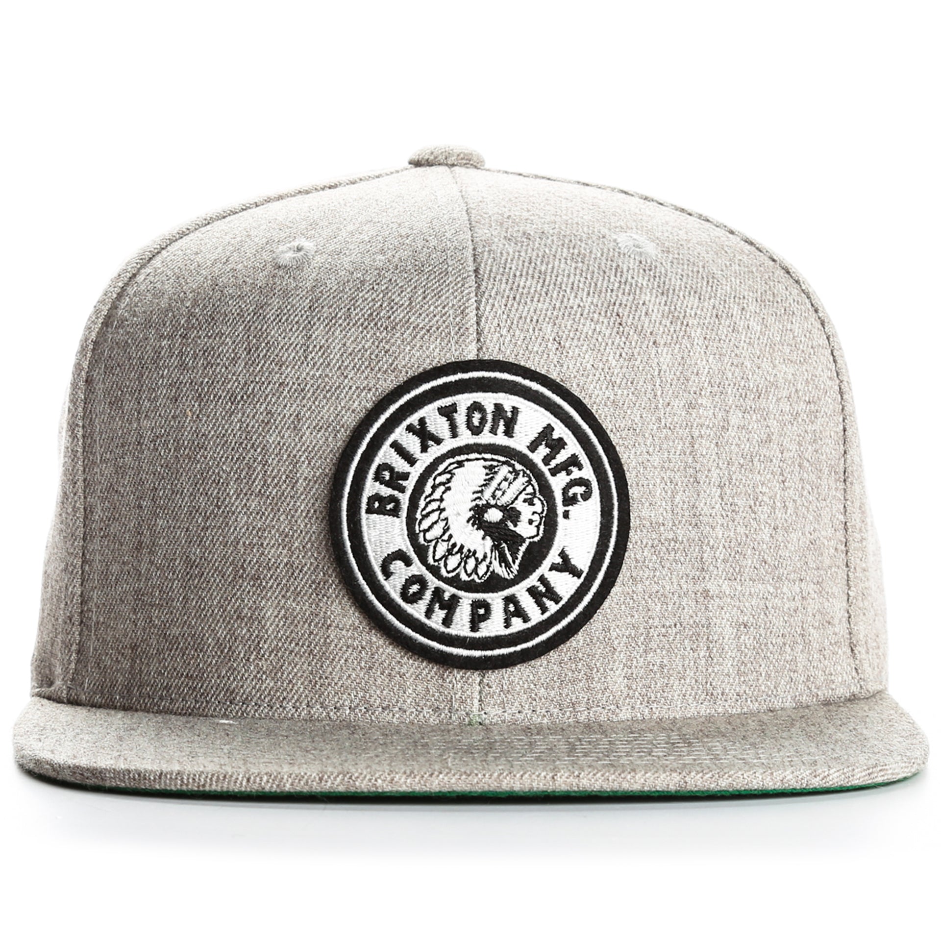 Brixton Rival Snapback Hat - Light Heather Grey Adjustable Baseball Cap for Men & Women - Perfect for Casual Wear, Street Style & Outdoor Activities