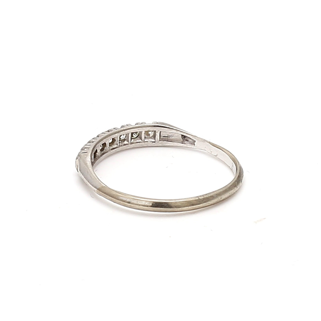 0.21 Carat Round Brilliant H SI2 Diamond Platinum Band Ring for Women - Elegant Wedding, Engagement & Anniversary Jewelry Gift