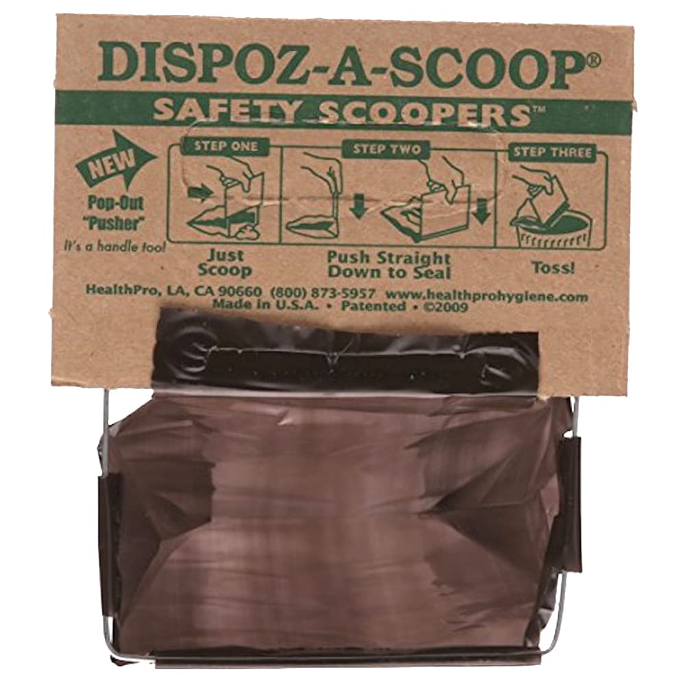 HealthPro Dispoz-A-Scoop - 500 Pack No Touch Sanitary Dog Waste Scoopers for Easy Cleanup | Perfect for Parks, Backyards & Dog Walking