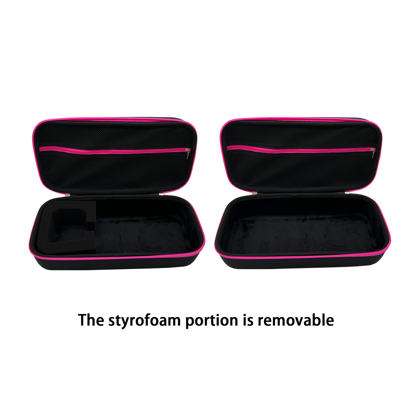 Dyson Hair Dryer Travel Case - Hard Protective Storage Box with Pink Zipper for Dyson Supersonic & Accessories | Perfect for Travel, Home Organization & Salon Professionals