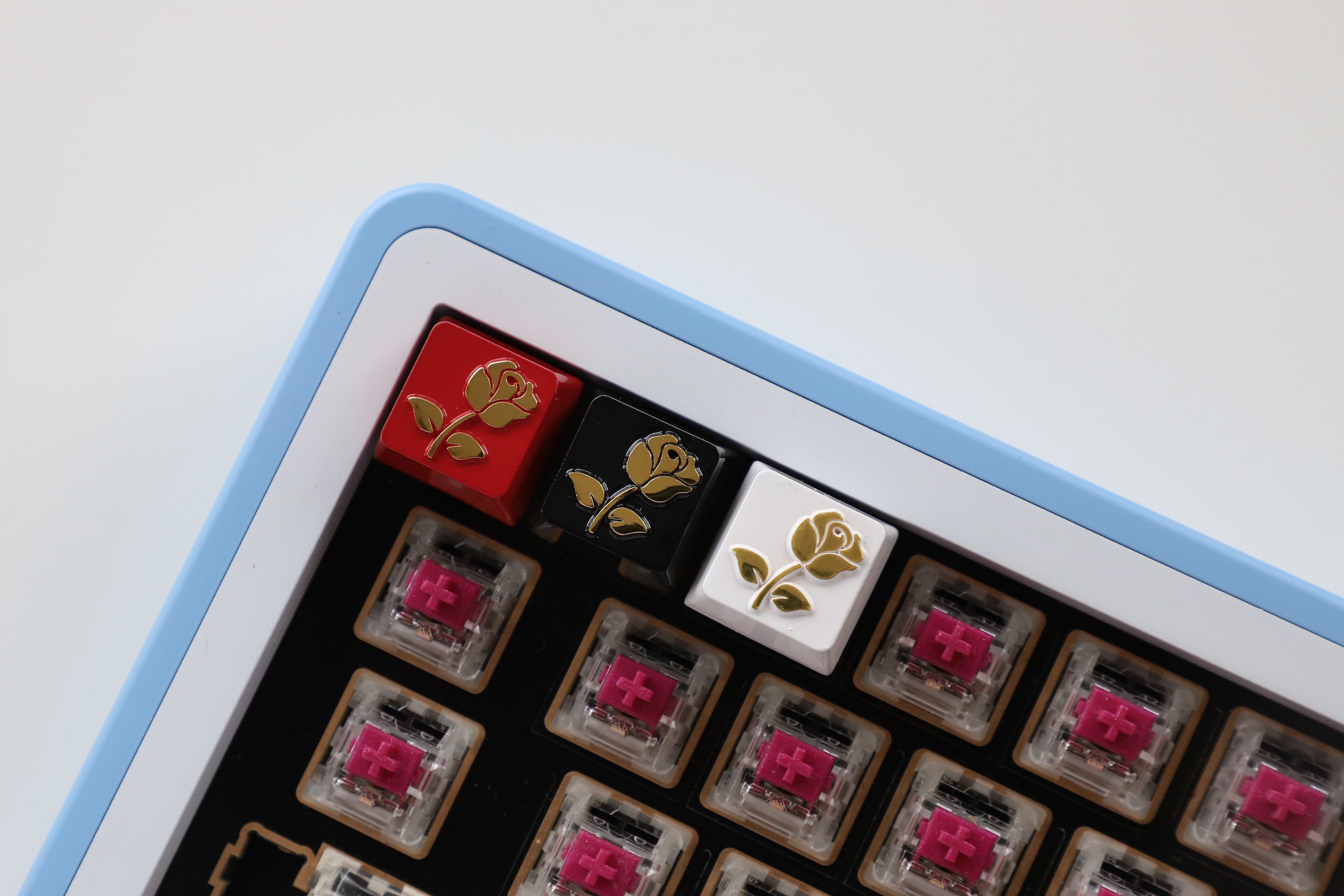 Personalized Rose Metal Keycap - Zinc Alloy Custom Keycap for Mechanical Keyboard, Unique Love Letter Design - Perfect for Gaming, Typing & Gift Giving