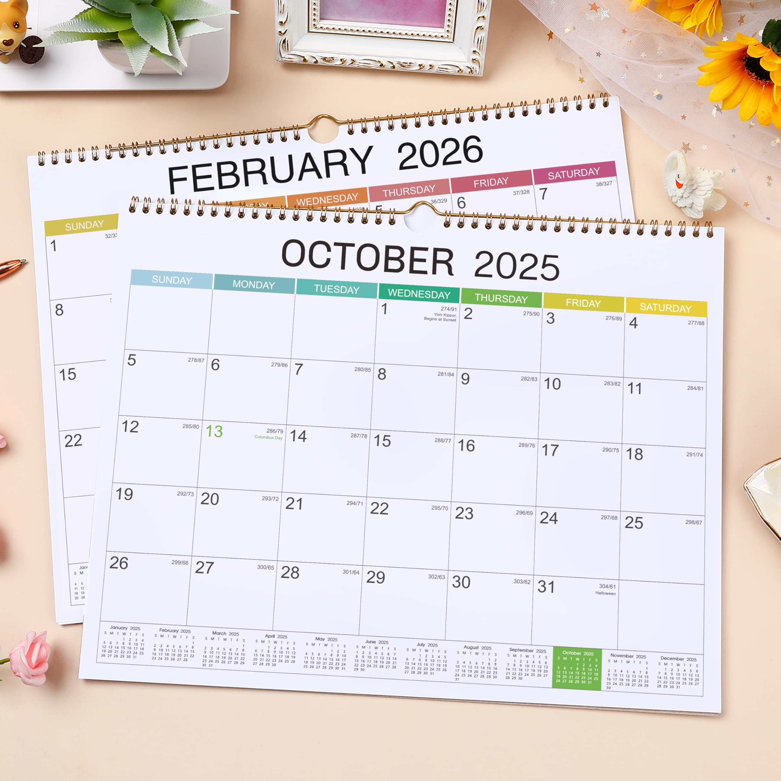 2025-2026 Wall Calendar Planner | 18-Month Hanging Calendar (July 2025 - December 2026) | 15