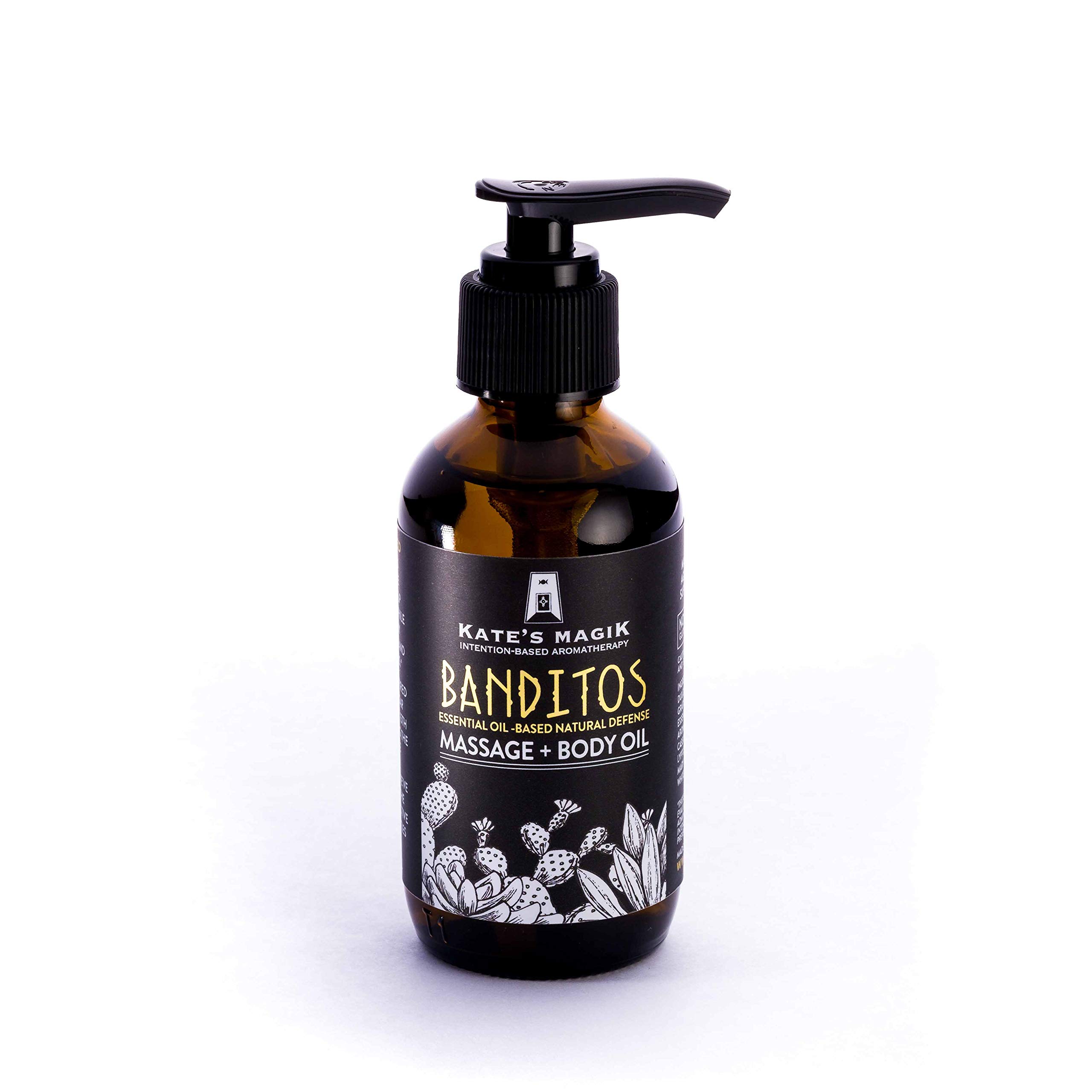 Banditos Natural Defense Protective Massage & Body Oil - Organic Moisturizer for Dry Skin, Relaxation & Aromatherapy | Perfect for Massage Therapy, Spa Days & Self-Care Rituals