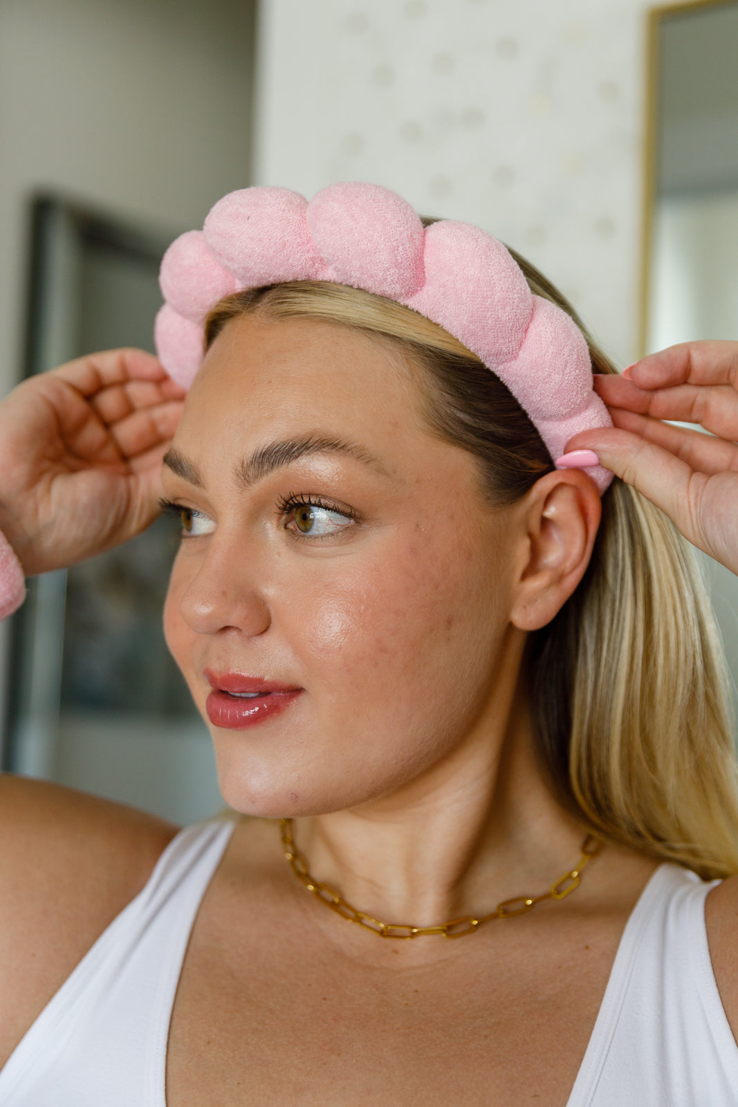 Lost in the Moment Headband and Wristband Set - Soft Pink Yoga & Workout Accessories for Women - Perfect for Gym, Running, and Meditation