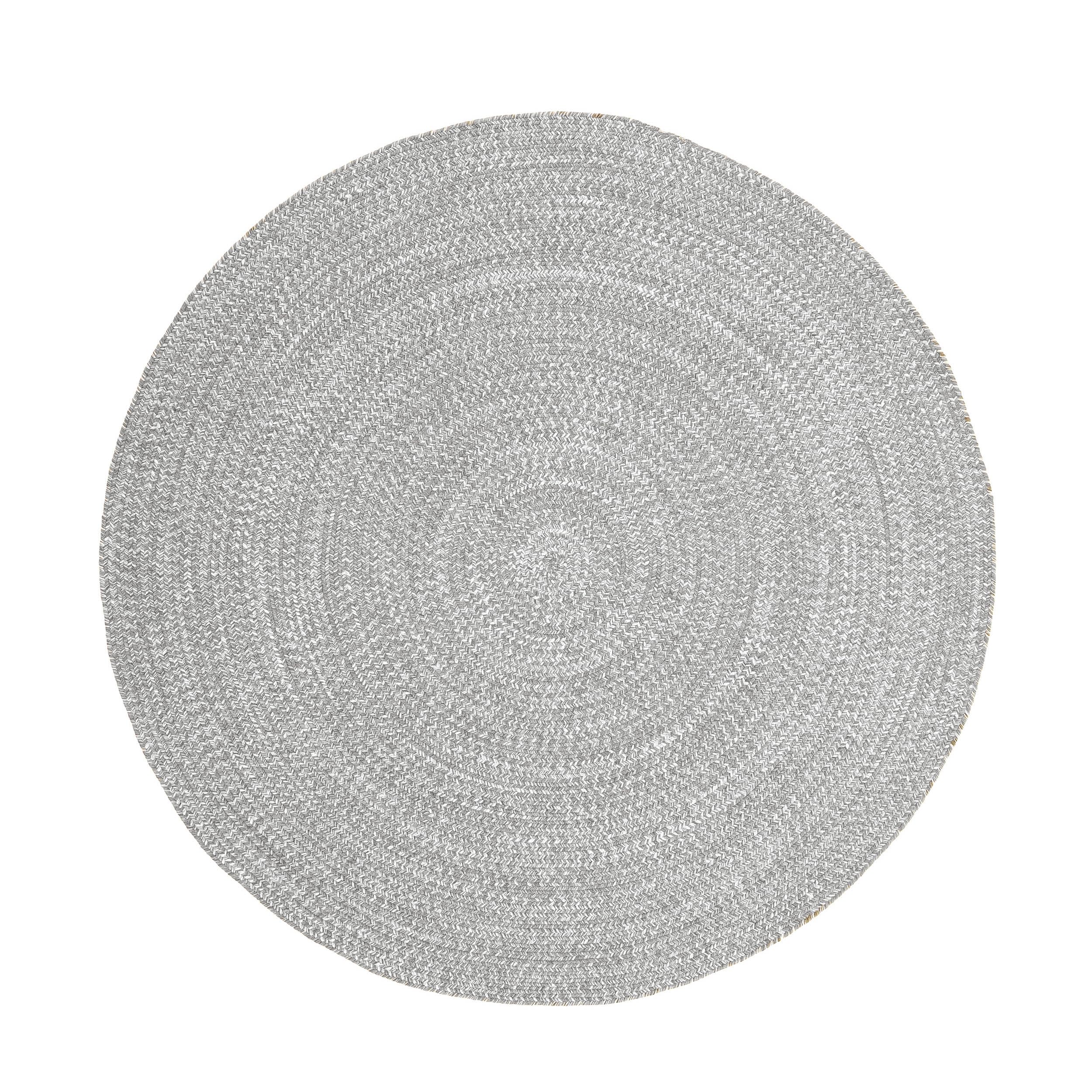 Premium Kinallen Reversible Braided Area Rug - Indoor/Outdoor Use for Living Room, Bedroom, Office - Washable Multi-Tone 6' Round Rug in Canvas White - Perfect for Home Decor & High Traffic Areas