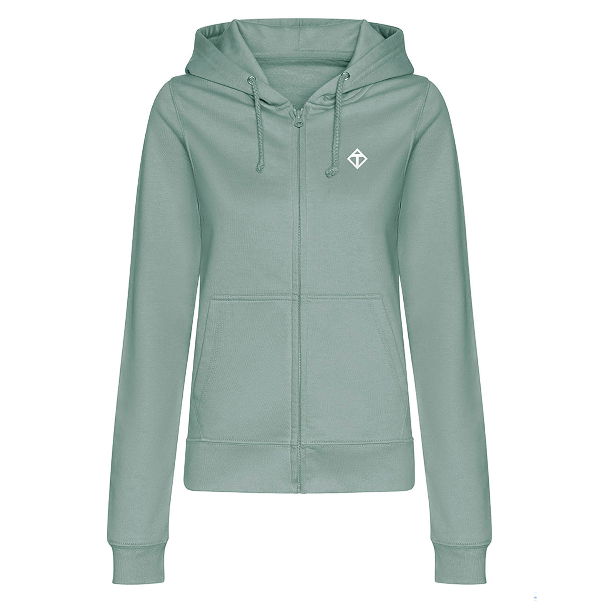 Dusky Green Diamond Women's Hoodie - Cozy & Stylish Pullover for Casual Wear, Outdoor Activities & Lounge Comfort