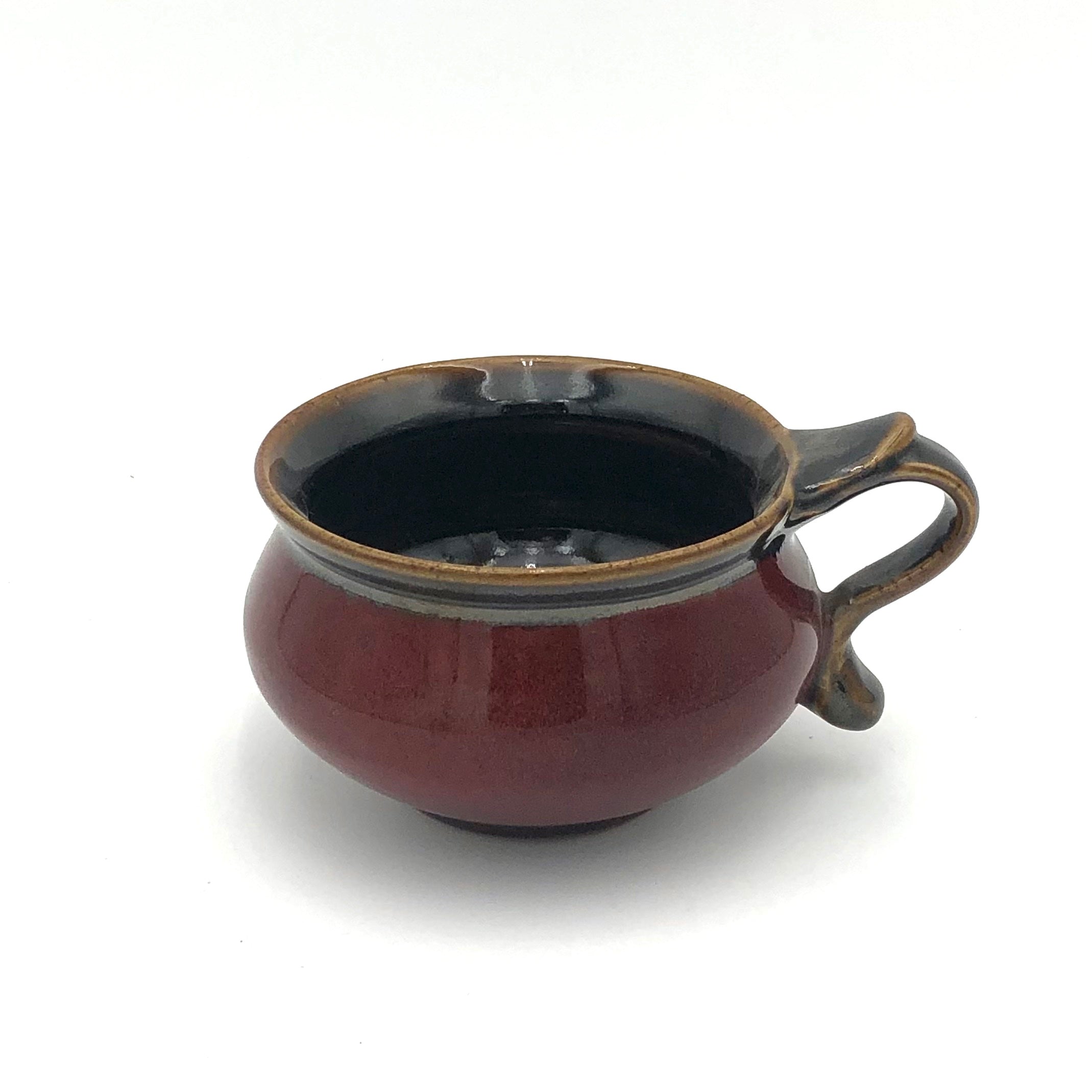 Smith Soup Bowl Set - 2 Pack, Red & Black, Ceramic Soup Bowls with Handles, Microwave & Dishwasher Safe - Perfect for Soup, Salad, Cereal & Pasta - Ideal for Home, Restaurant & Gifts