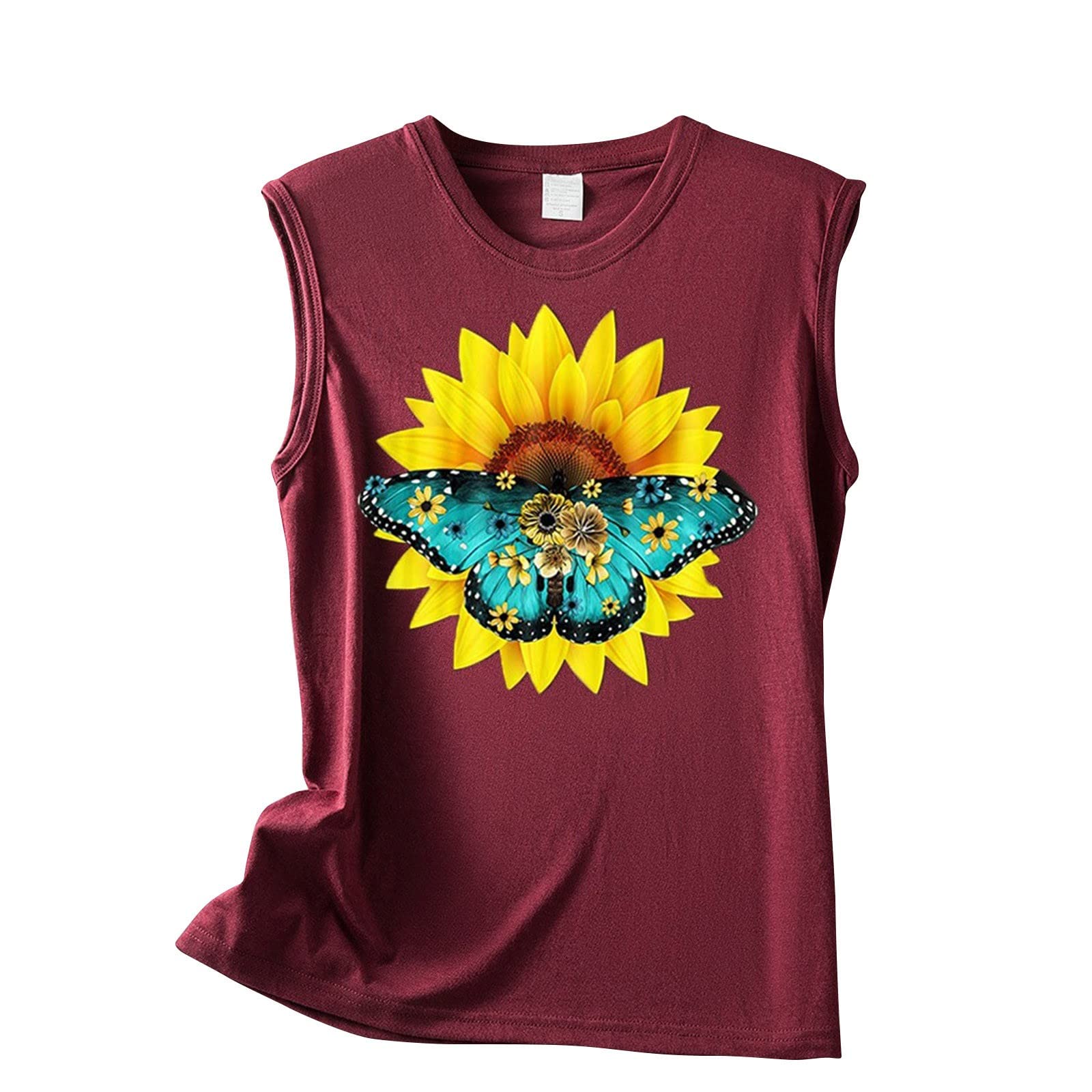 QUFECH Women's Casual Long Sleeve Round Neck Solid Color Shirts & Sleeveless Vest Tops - Stylish Print Blouses for Office, Dating, and Everyday Wear
