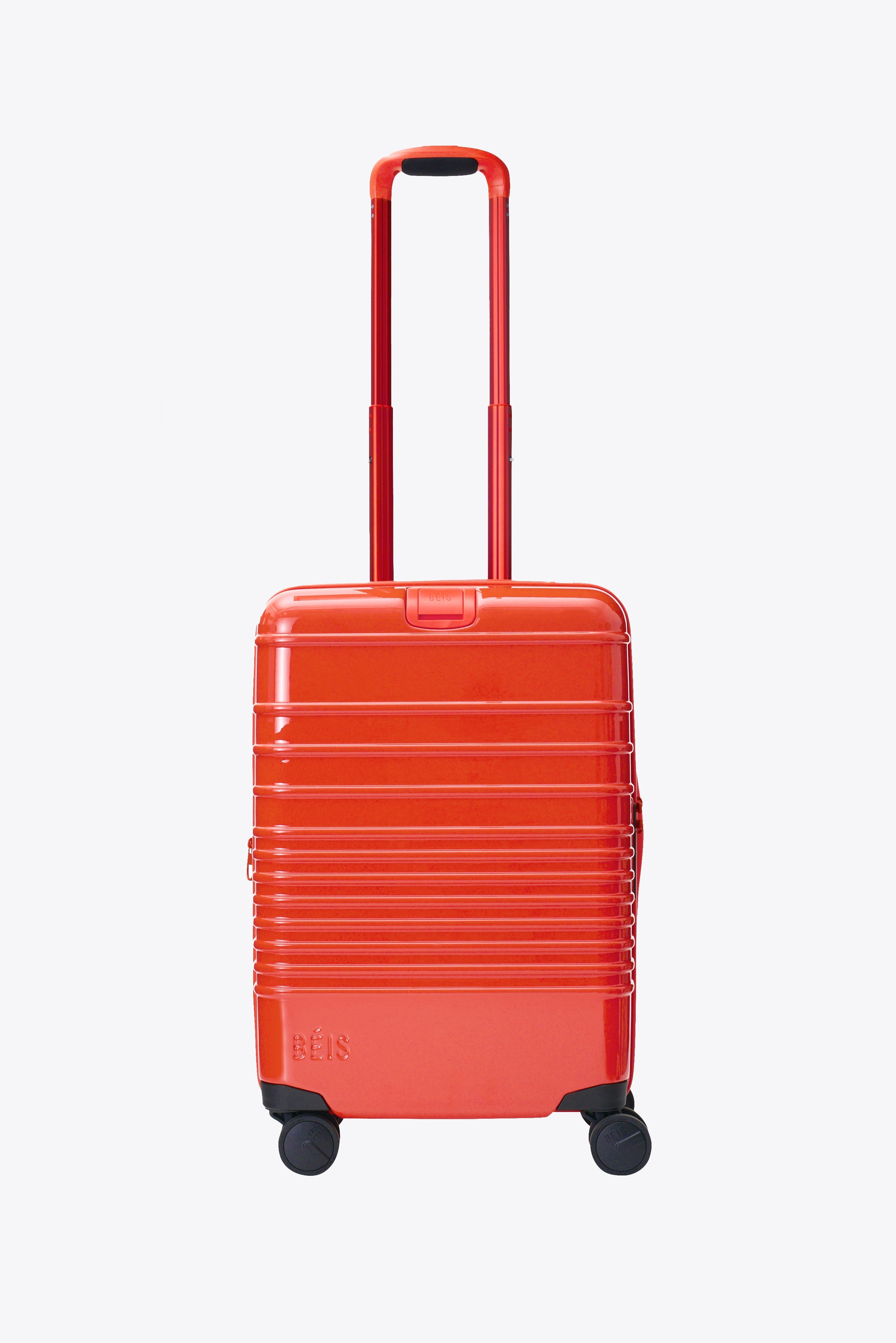 Premium Glossy Flame Carry-On Roller Luggage - Lightweight Spinner Suitcase for Air Travel, Business Trips & Weekend Getaways