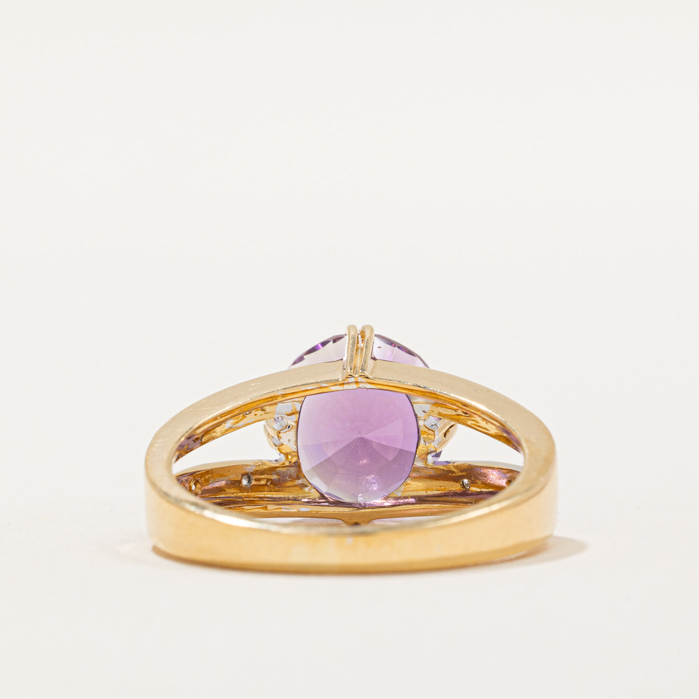 5.00ct Amethyst & 0.04ct Diamond Cocktail Ring - Size 9 | Elegant Purple Gemstone Jewelry for Women | Perfect for Evening Parties, Weddings & Special Occasions