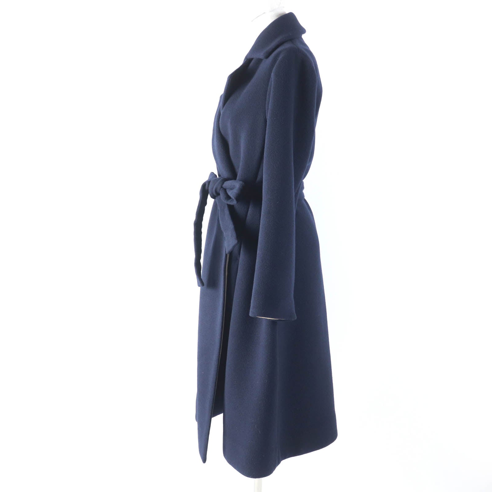 45R 45rpm Women's Wool Nylon Long Gown Coat - Elegant Winter Outerwear for Formal Occasions & Evening Events