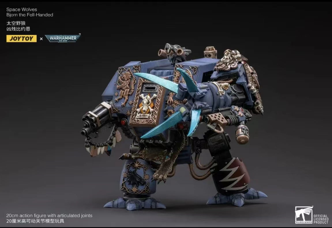 JOYTOY 1/18 Scale Warhammer 40K Space Wolves Bjorn the Fell-Handed Action Figure - Reissue Version - Collectible Model for Display & Wargaming Scenes