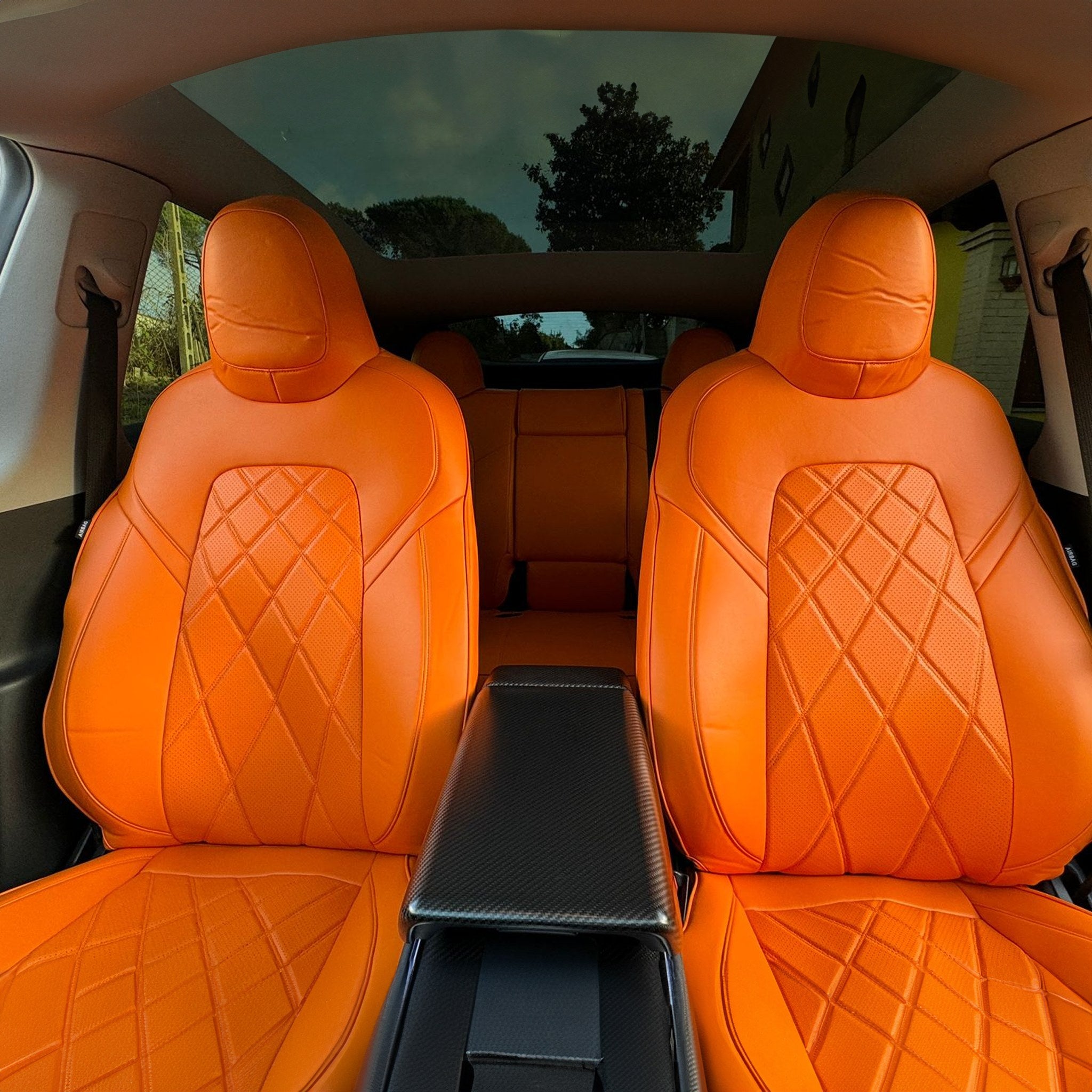 Premium Custom Fit Tesla Seat Covers for Model 3 & Model Y (2017-2025) - Waterproof & Breathable Car Seat Protectors with Enhanced Comfort - Perfect for Road Trips, Daily Commute & Interior Protection