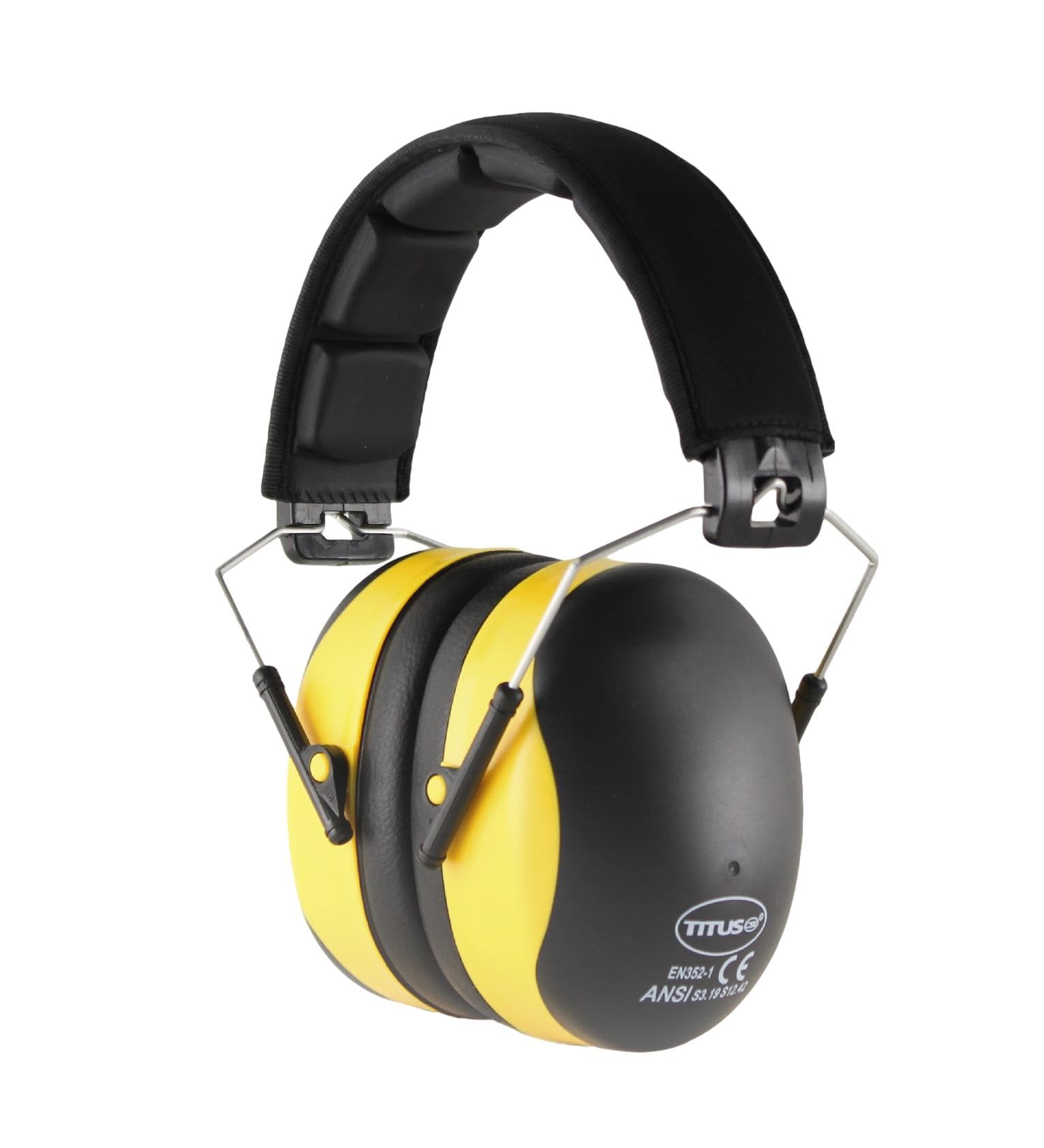 TITUS 3 Series Onyx 37 Noise Reduction Earmuffs - Highest NRR Rating for Shooting, Construction & Industrial Use
