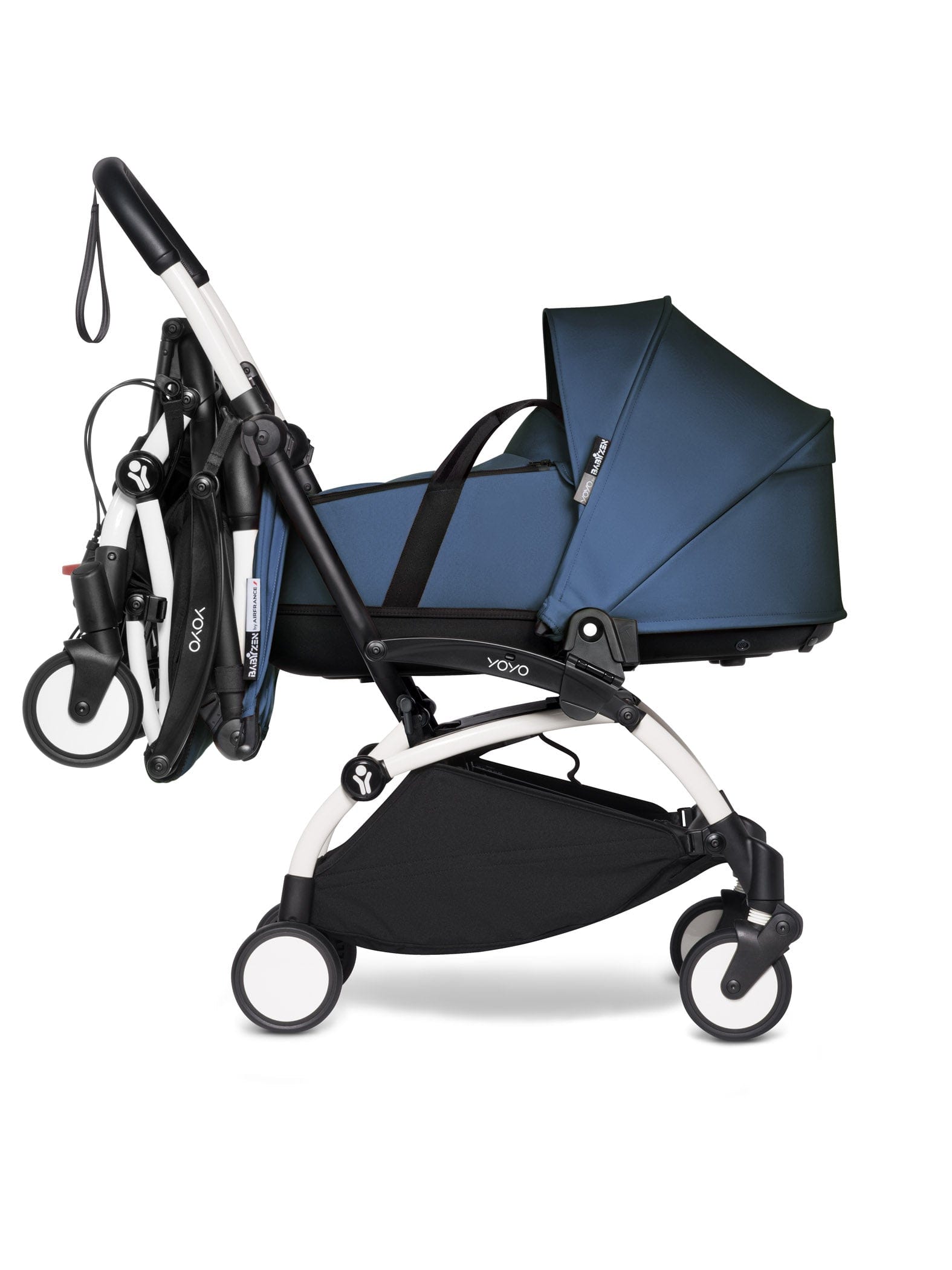 Stokke YOYO 3 Double Stroller with Bassinet & Toddler Seat - Lightweight Compact Travel Stroller for Twins or Siblings (Ages 0-4) | Perfect for City Walks, Air Travel & Everyday Use