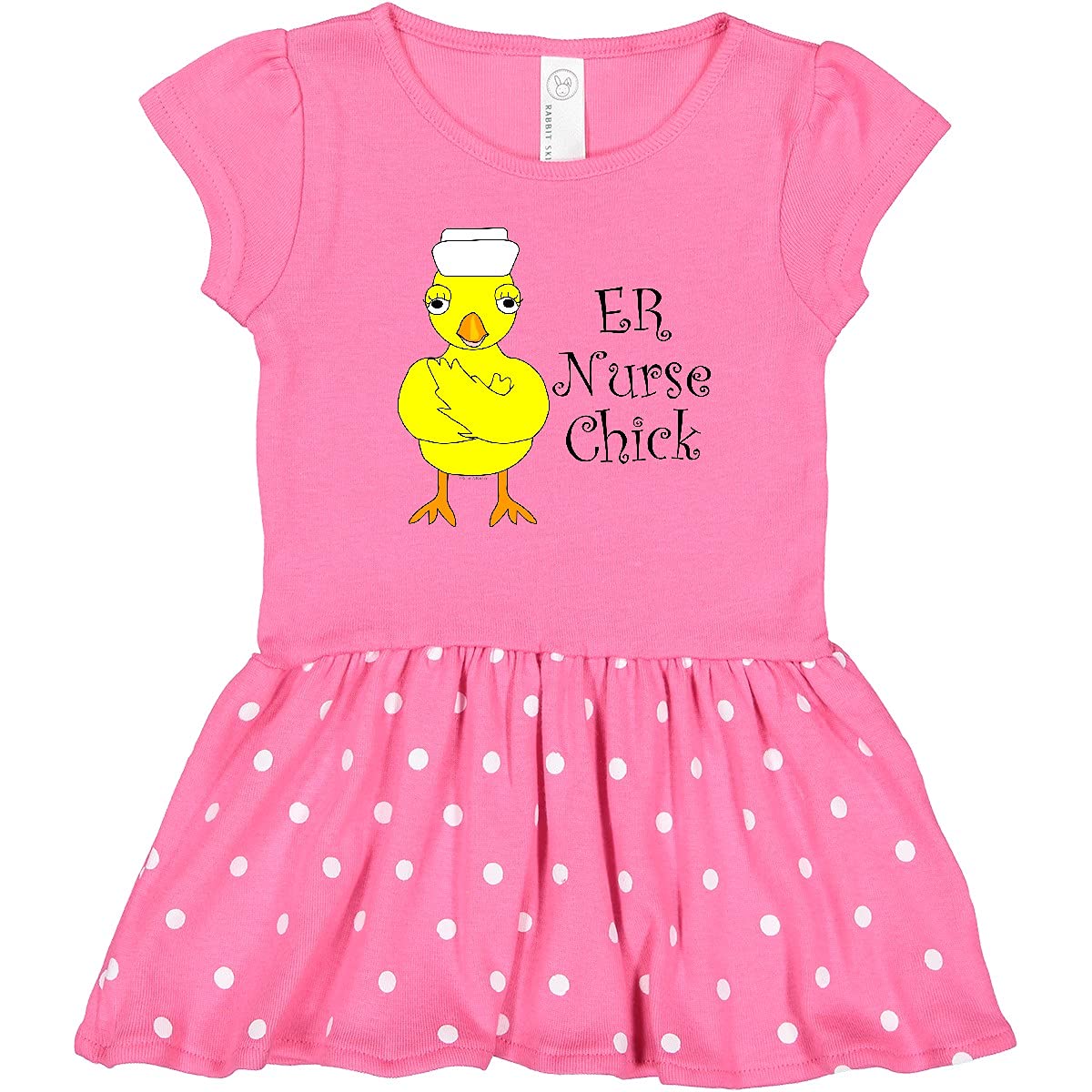 Inktastic ER Nurse Chick Toddler Dress - Cute & Comfortable Toddler Outfit for Girls - Perfect for Hospital Visits, Casual Wear & Special Occasions