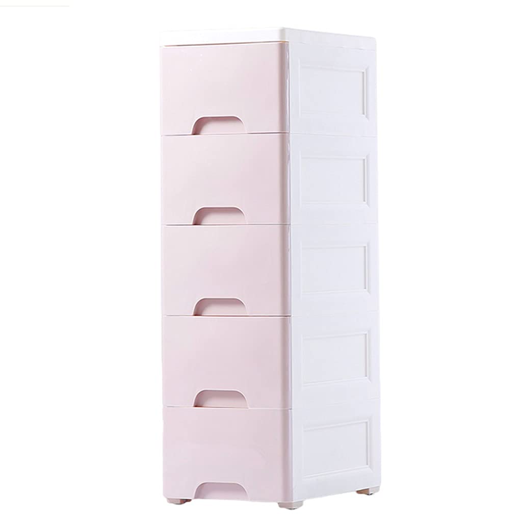 Pink Purple 6-Layer Plastic Storage Cabinet for Kids Toys & Clothes - Multi-Drawer Organizer for Bedroom, Nursery, Playroom & Home Organization
