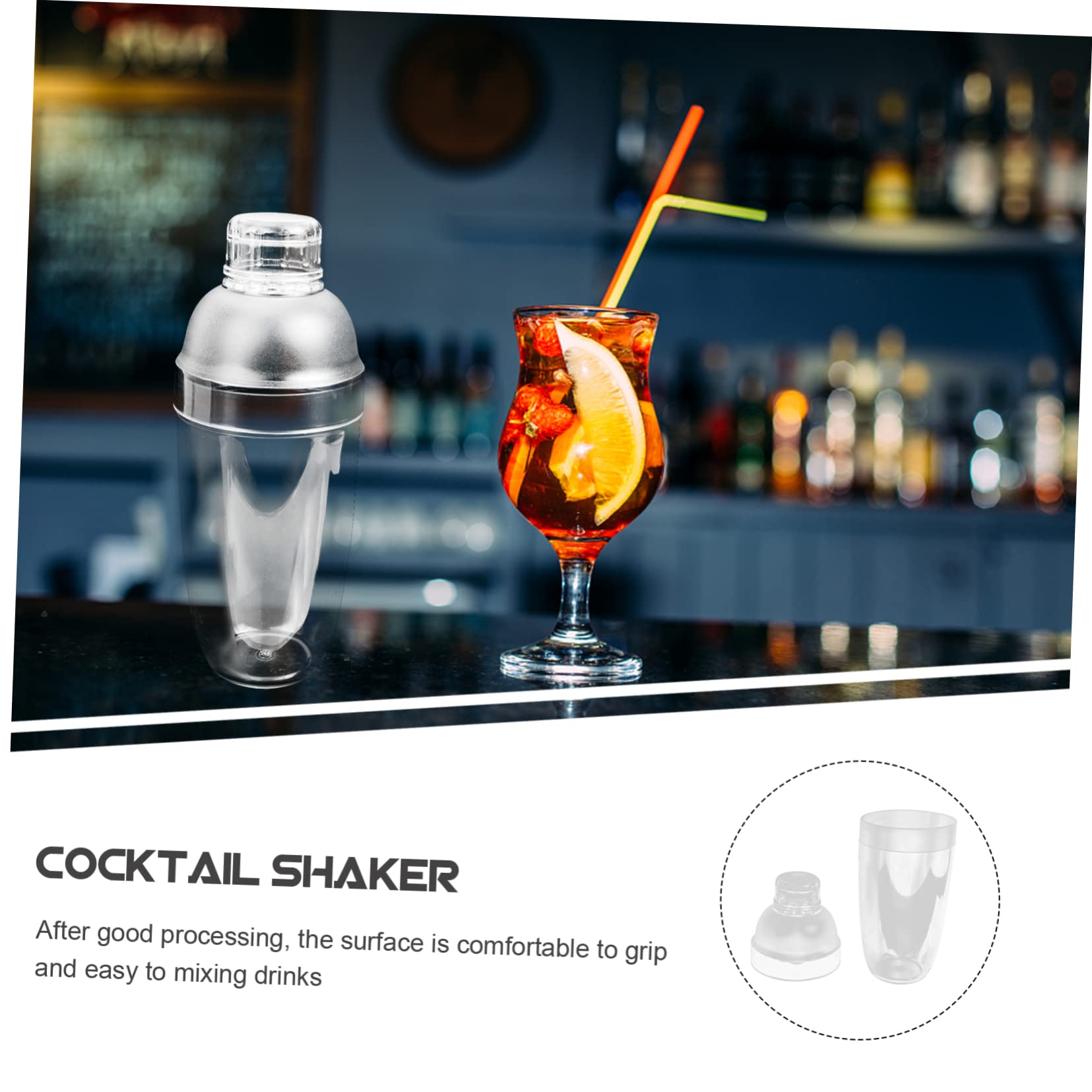 Premium 700ml Plastic Cocktail Shaker Set - Durable, Easy-Clean Bar Tool for Milk Tea, Cocktails & Smoothies | Perfect for Home Bars, Parties & Professional Mixologists