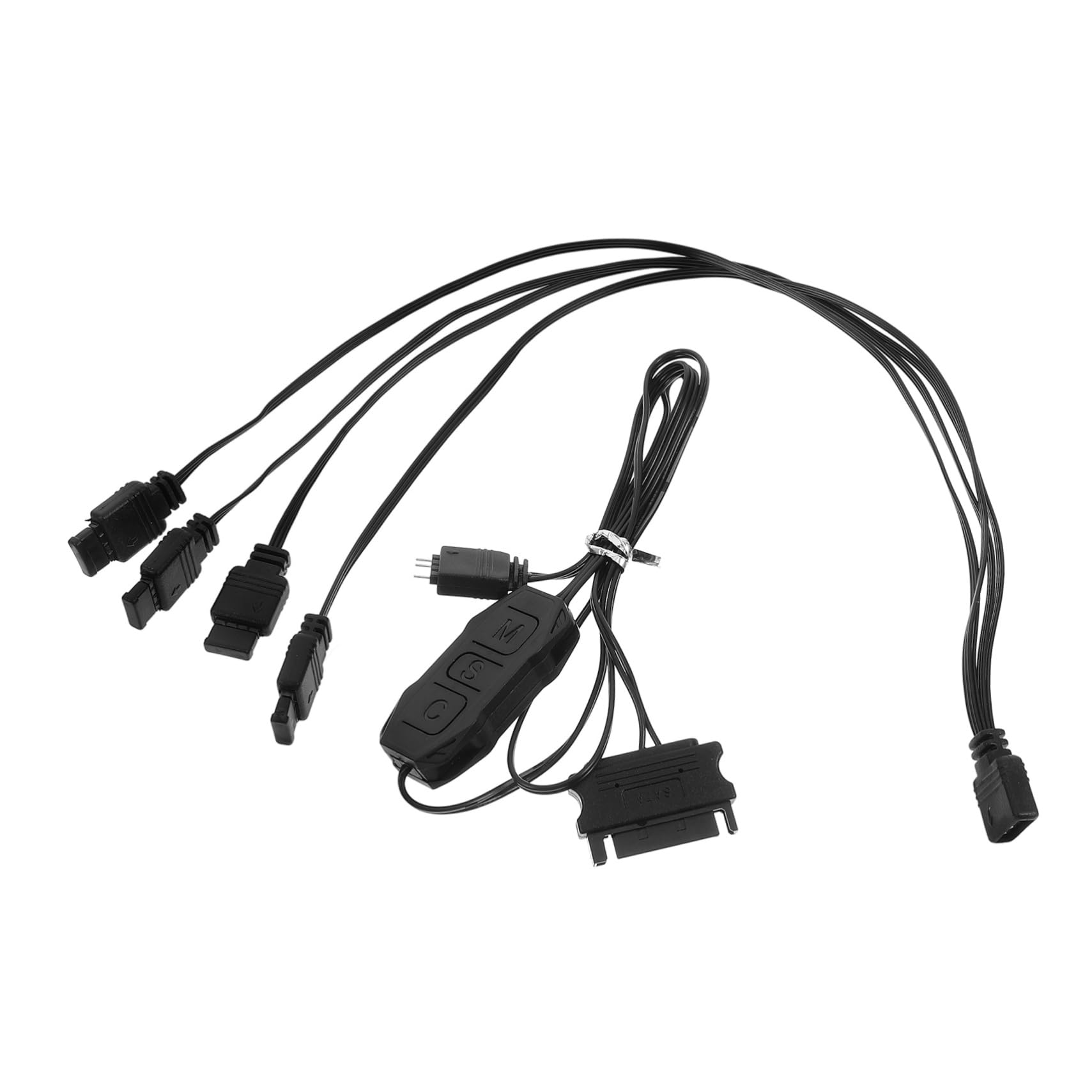 Uonlytech 2-Pack RGB LED Controller Hub & Sync System for PC Gaming Setup - Desktop Computer Lighting Accessories with PVC Strip Controller for Enthusiasts | Perfect for Gaming Rigs, Streaming Setups & Home Office Decor