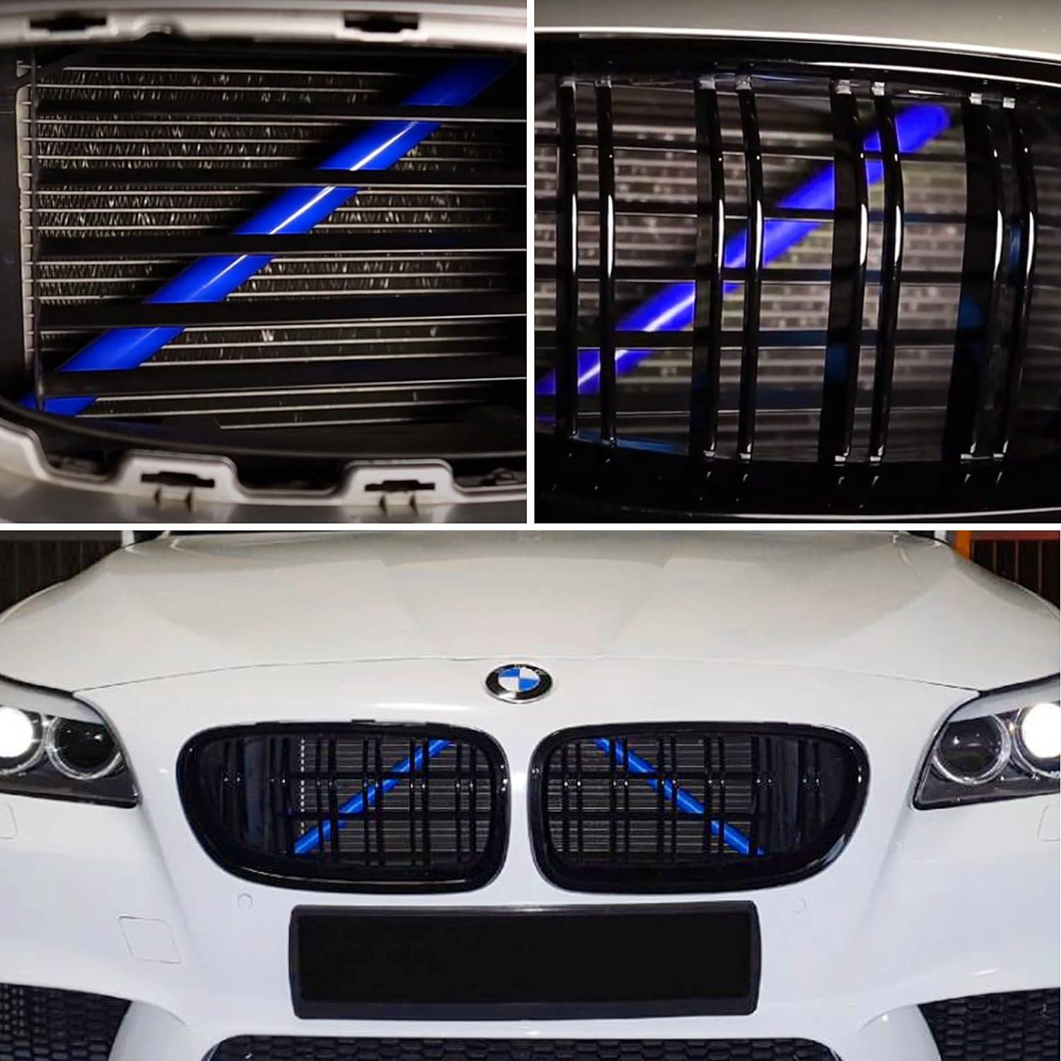 Premium BMW Grill Inserts & Trims for 1/2/3/4/5/6/7 Series - F20 F22 F30 F32 G30 G32 G11 G12 Models - Red V Brace Wrap Covers & Grille Stripes - Perfect for Car Customization & Performance Upgrades