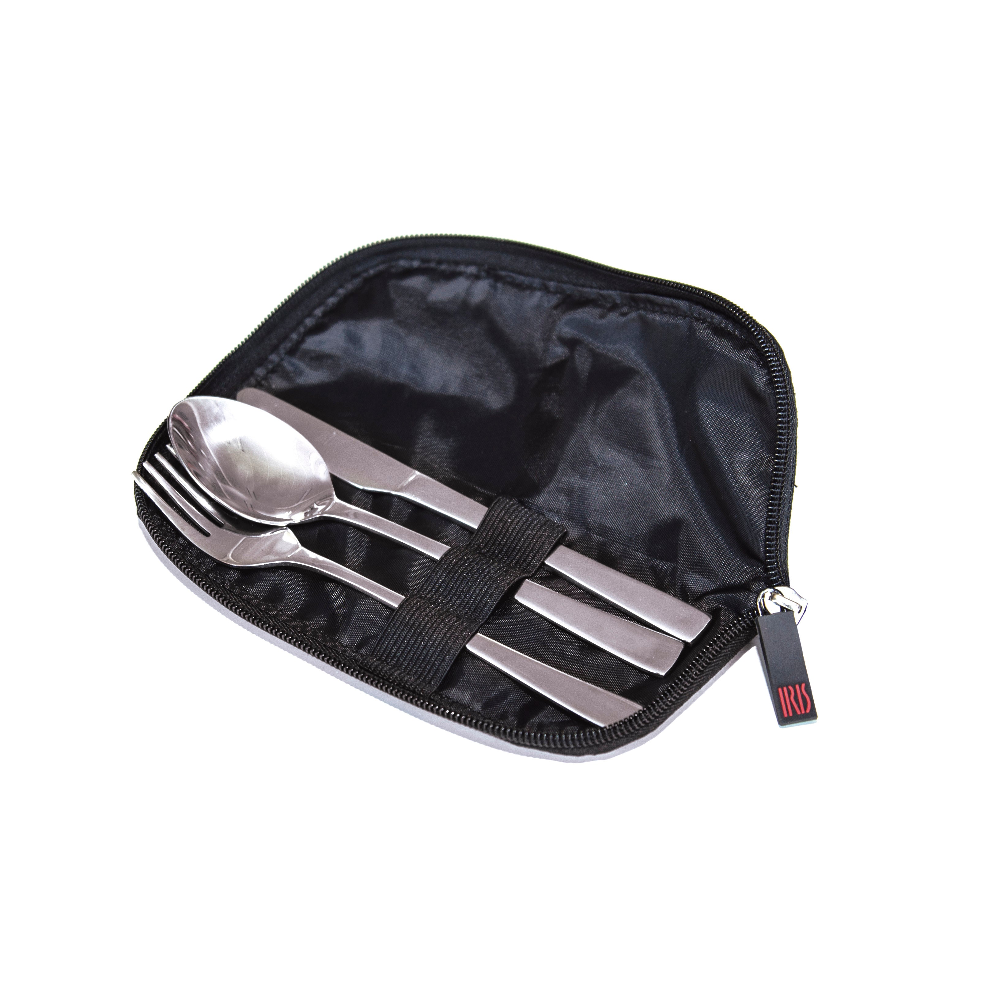 Premium 16-Piece Stainless Steel Cutlery Set with Protective Case - Perfect for Camping, Travel, and Outdoor Dining