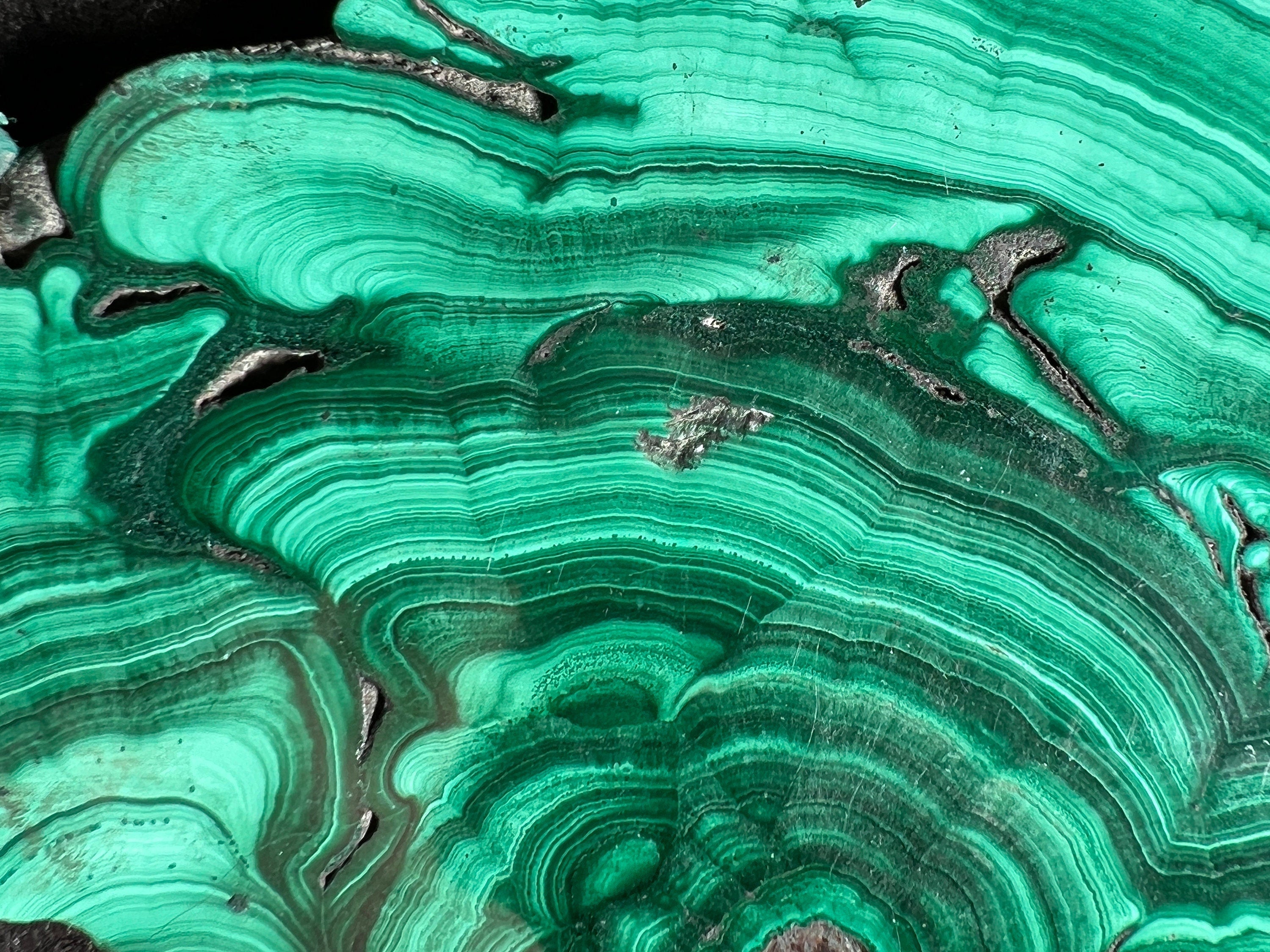 Natural Green Malachite Crystal Slab - Premium Stone for Jewelry Making, Unique Spiritual Gift, Home Decor & Healing Crystal (50432) | Perfect for Meditation, Energy Work & Feng Shui Decorations