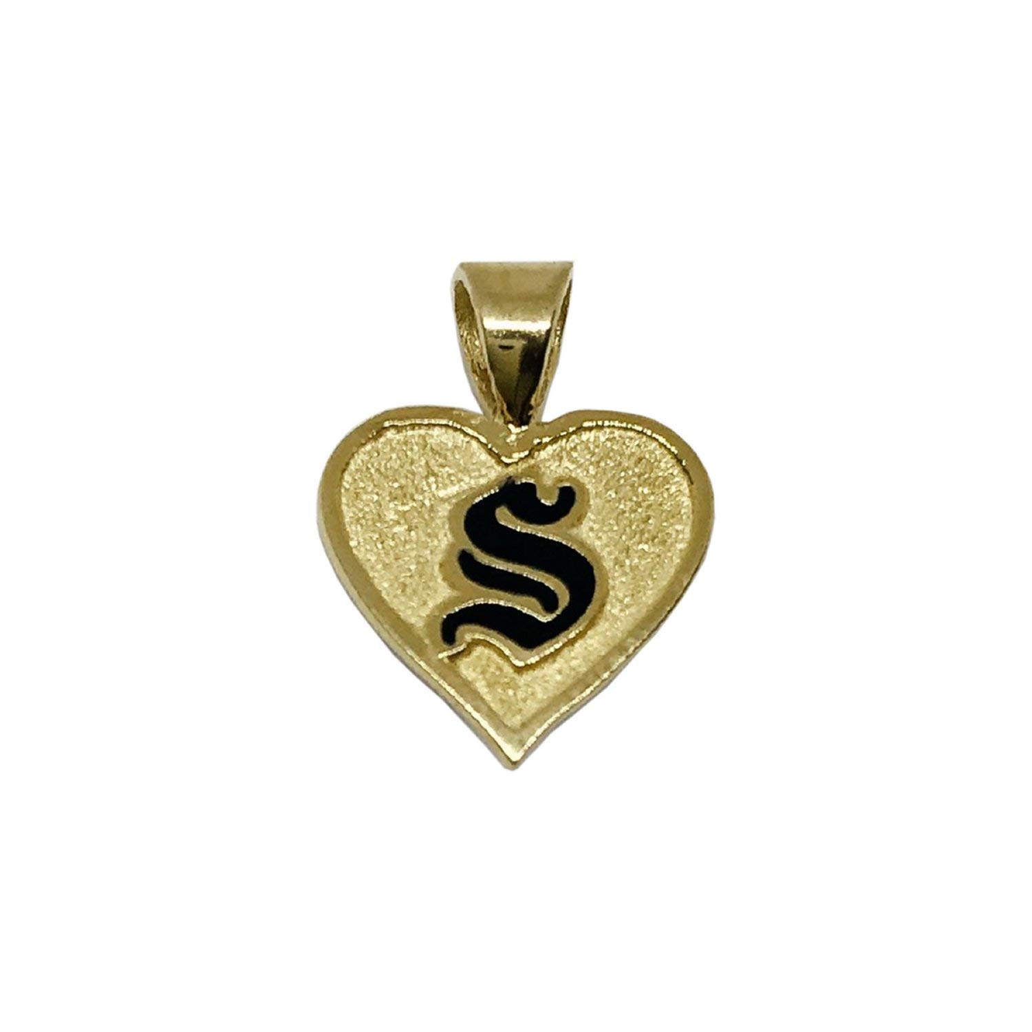14K Gold Hawaiian Heirloom Jewelry - Personalized Initial Heart Pendant with Raised Enamel | Perfect for Birthdays, Anniversaries & Special Occasions | Zero Gravity Hawaii Collection