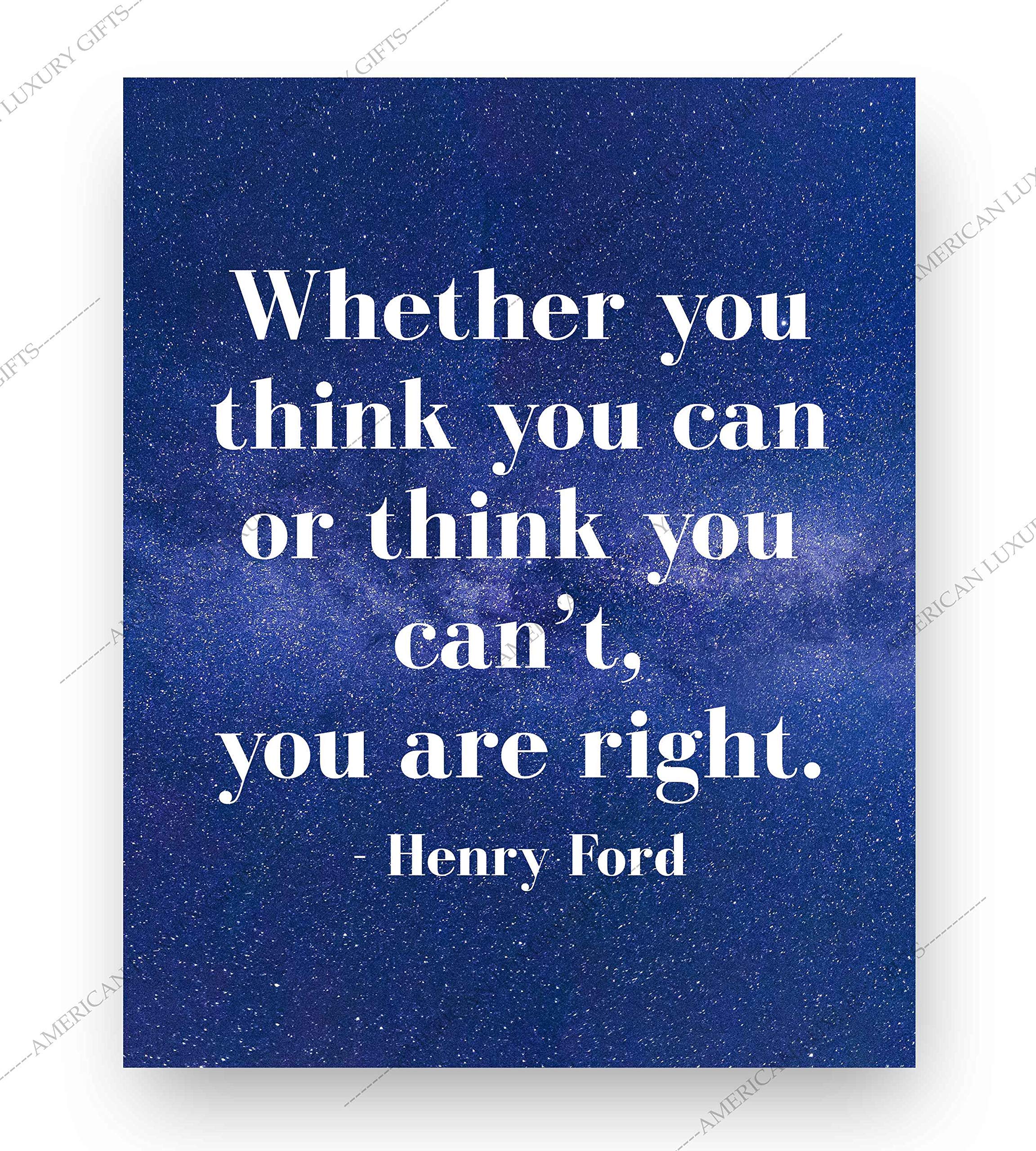 Starry Night Motivational Wall Art Print - Modern Inspirational Home Decor for Living Room, Bedroom & Office | Unframed 8x10 | Perfect for Daily Inspiration & Aesthetic Spaces