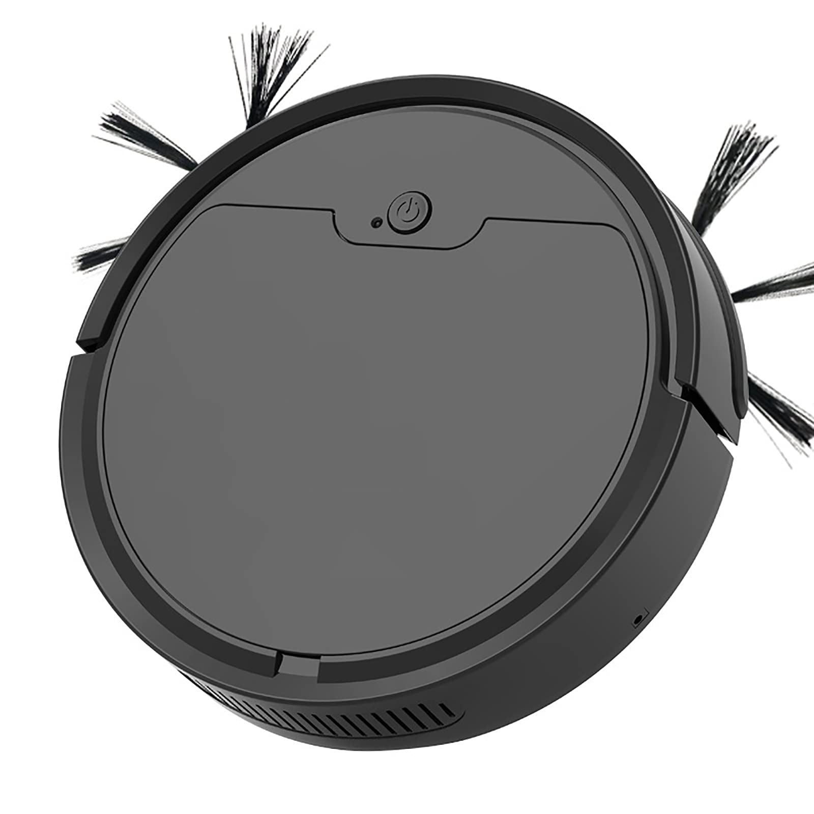 Juzi Store Robot Vacuum Cleaner 1800Pa Strong Suction - Ultra Thin Smart Self-Charging Robotic Vacuum with Drop Sensor for Carpet, Pet Hair & Hard Floors - Ideal for Home Cleaning (Black)