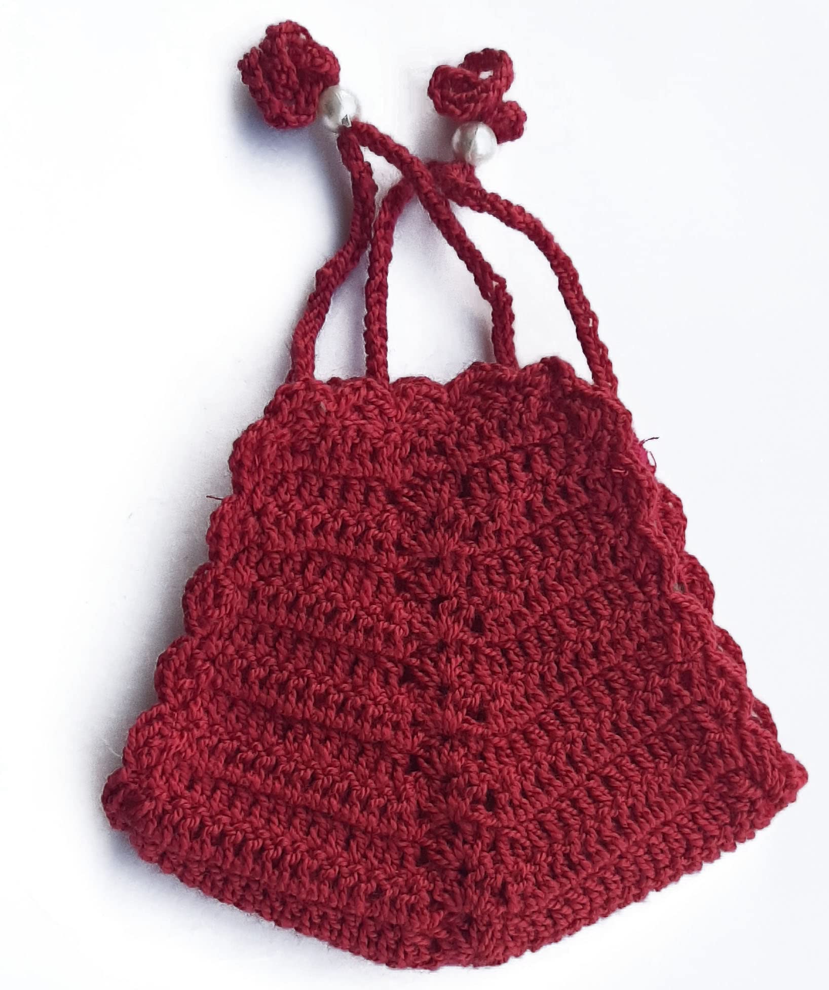 My Little Princess Handmade Crochet Face Mask with Adjustable Bead - Soft Breathable Cotton for Kids, Girls & Toddlers - Perfect for School, Playdates & Outdoor Activities