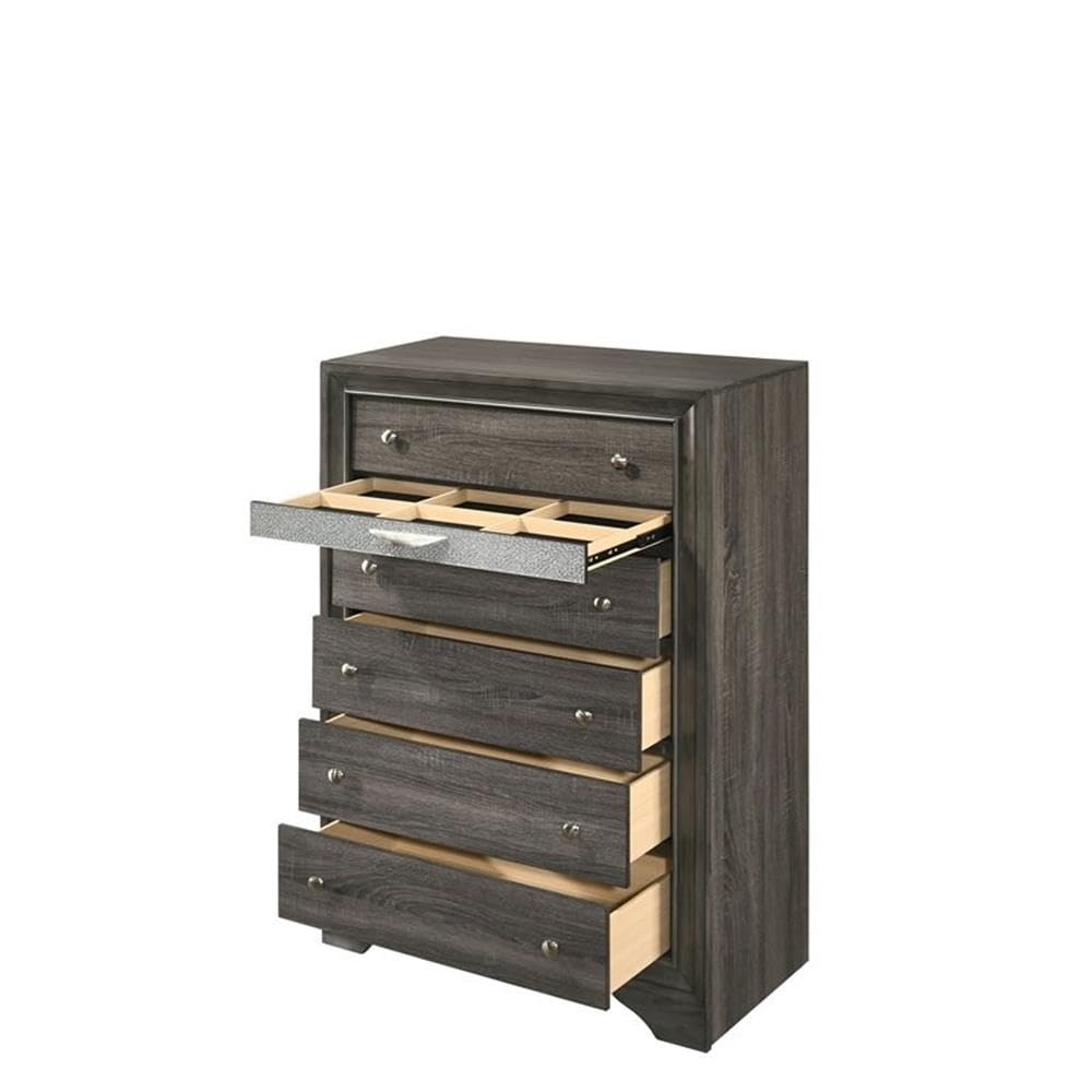 Acme Naima Gray Wooden Storage Chest - Stylish Home Organization for Bedroom, Living Room & Entryway