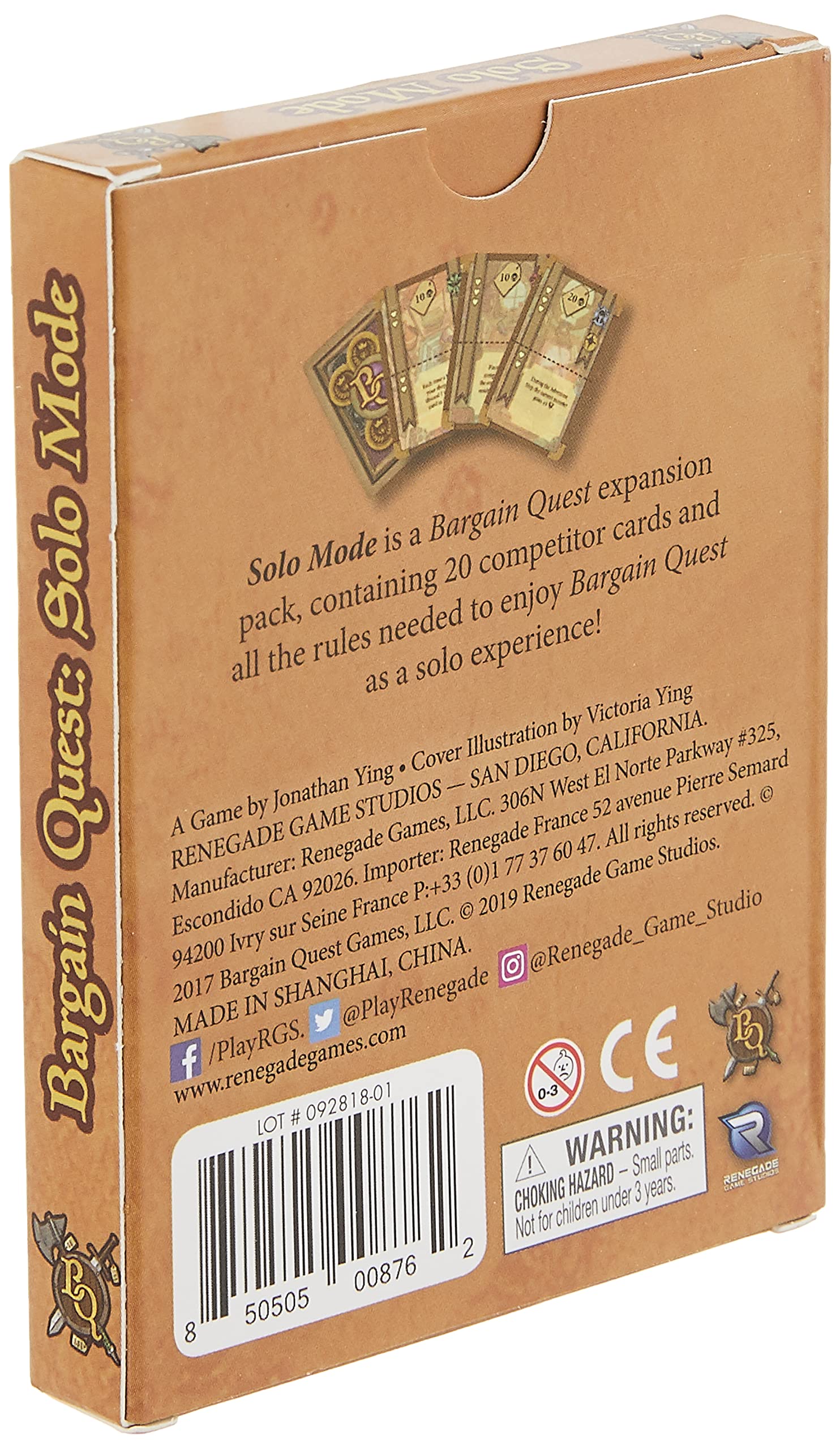 Bargain Quest Solo Mode Expansion Game by Renegade Game Studios - Strategy Board Game for Ages 8+ | Perfect for Family Game Nights & Solo Play