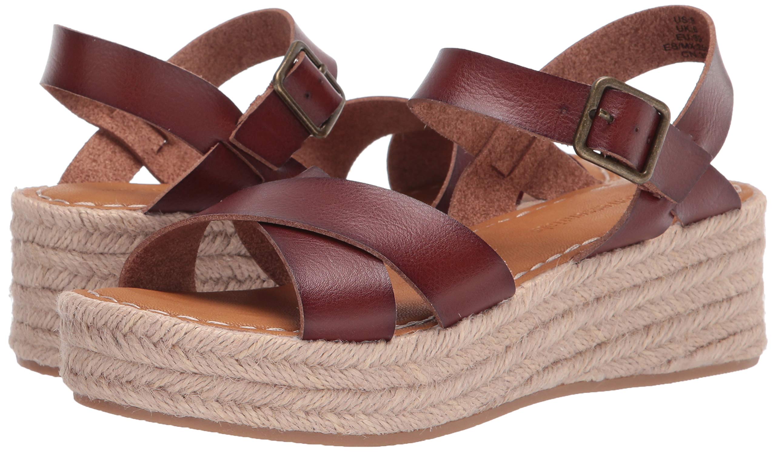 Amazon Essentials Women's Flatform Espadrille Sandals - Comfortable Summer Wedge Shoes for Beach, Vacation & Casual Outfits