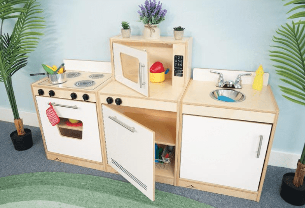 WB7410 White Contemporary Dishwasher and Microwave Combo - Perfect for Modern Kitchens & Small Spaces