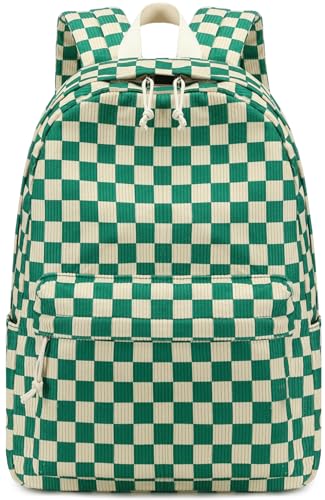 Corduroy Green White Checkered