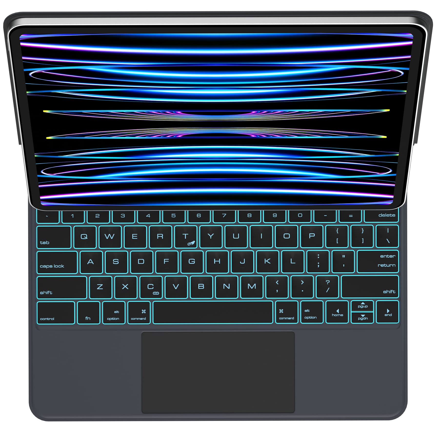 Premium Magnetic Keyboard Case for iPad Pro 12.9 Inch (6th/5th/4th/3rd Gen) - Backlit Keyboard, 24 Color Options, Floating Cantilever Stand with Touchpad (Gray) | Perfect for Work, Study & Travel