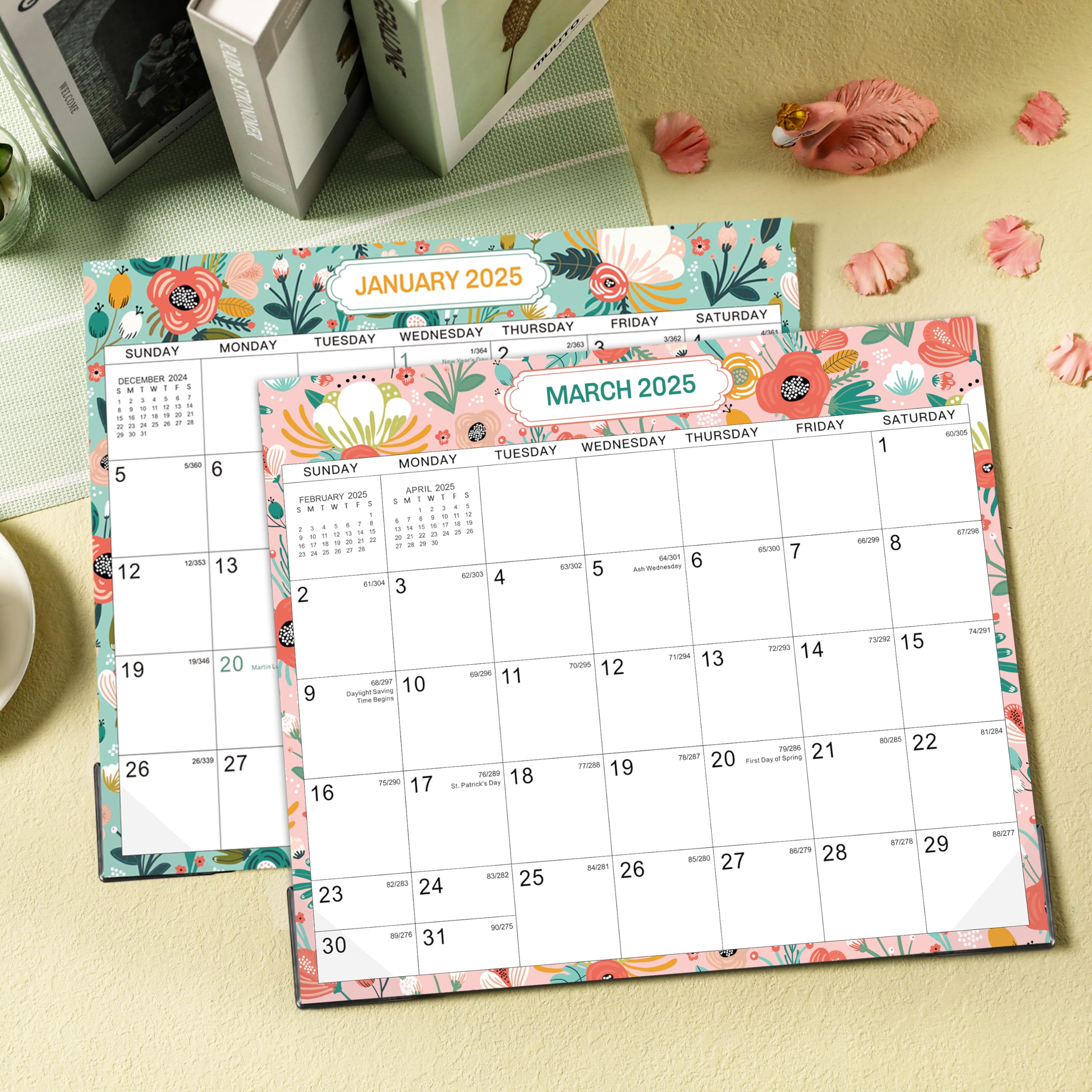 2025 Magnetic Refrigerator Calendar - 12 Month Tear-Off Pad (Jan-Dec 2025) | 11.2