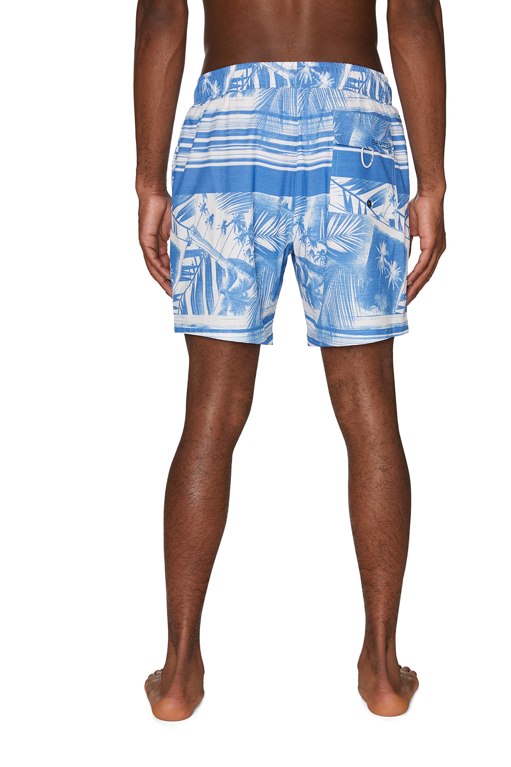 **Spyder Men's Quick-Dry Stretch 7-inch Swim Trunks with UPF 50+ Sun Protection, Gym Shorts with Pockets & Mesh Liner – Perfect for Swimming, Beach, and Workout**