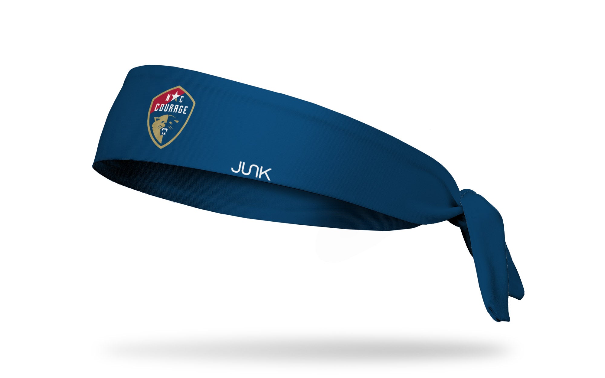 North Carolina Courage Logo Navy Blue Adjustable Headband for Women - Perfect for Running, Workouts, and Soccer Games