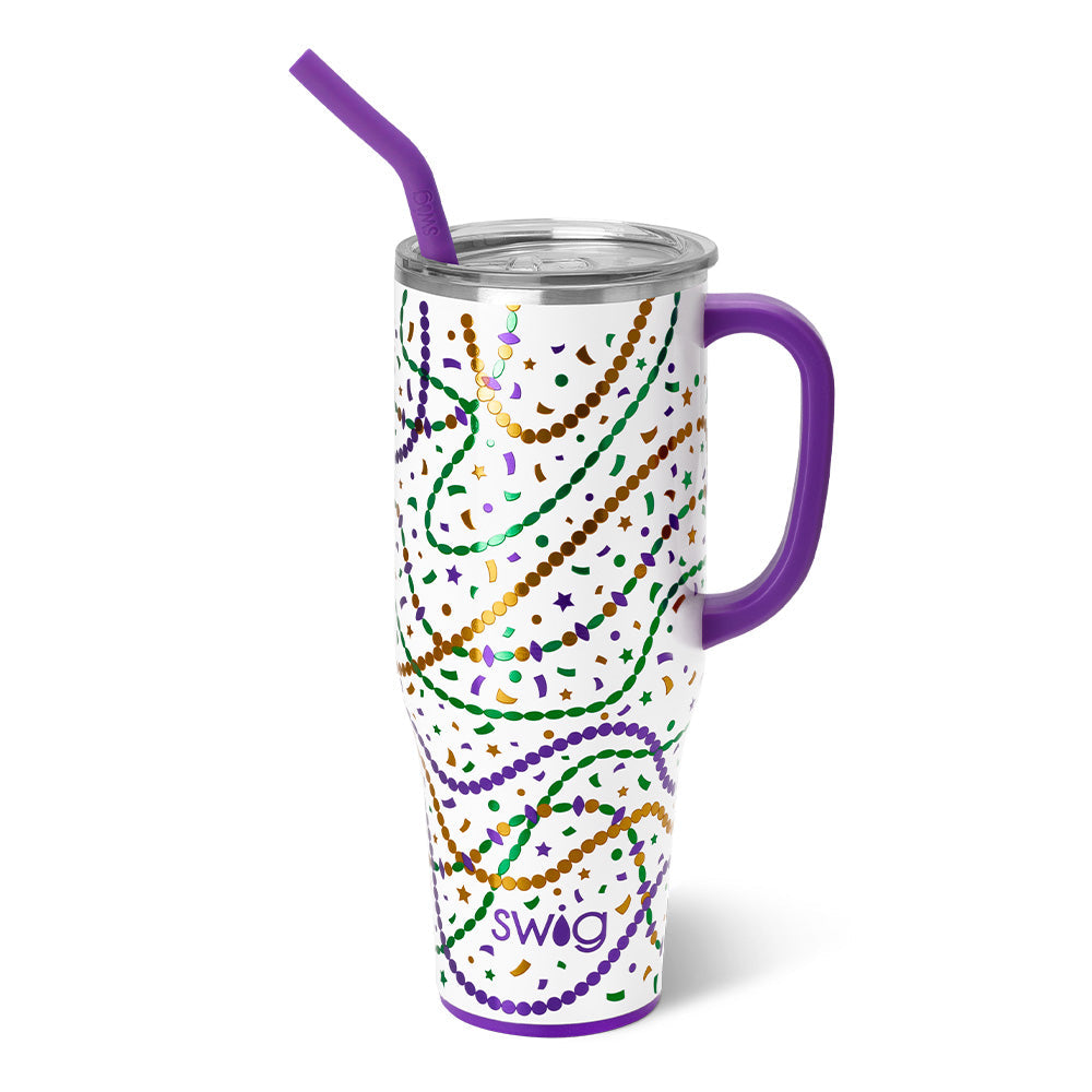 Hey Mister! Mega Mug 40oz - Large Insulated Stainless Steel Tumbler with Lid & Straw - Perfect for Coffee, Tea, Cold Drinks - Great for Office, Travel, Camping & Outdoor Activities