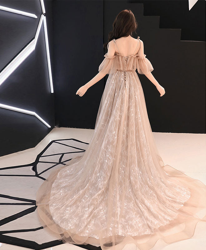 Elegant Pink Tulle Long Prom Dress & Evening Gown for Women - Perfect for Homecoming, Formal Dances, Weddings and Special Occasions