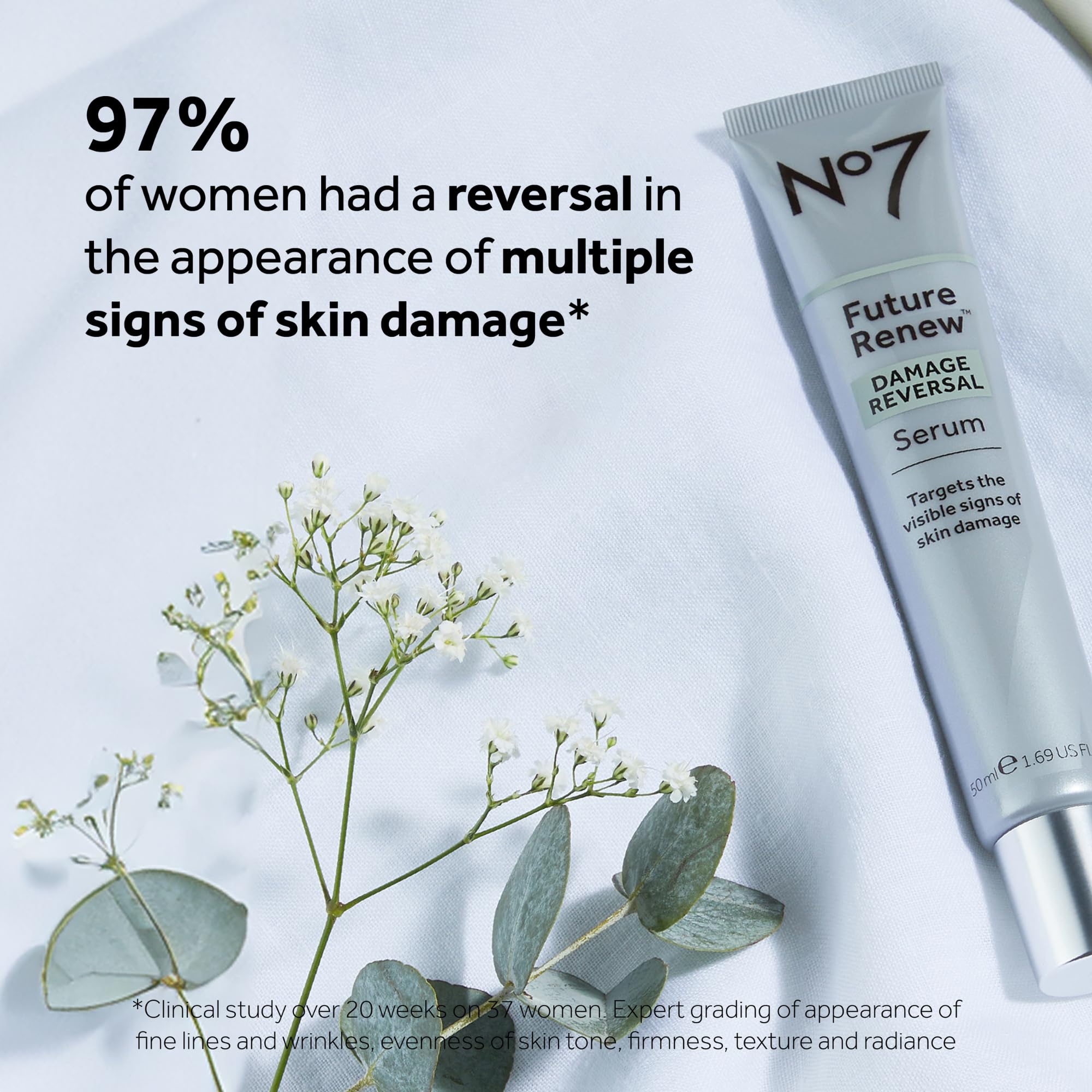 No7 Future Renew Damage Reversal Skincare Set - Anti-Aging Face Serum, Day Cream with SPF 25 & Night Cream - Reduce Wrinkles & Sun Damage - 3-Piece Skincare Kit for Mature Skin - Perfect for Daily Anti-Aging Routine & Nighttime Repair