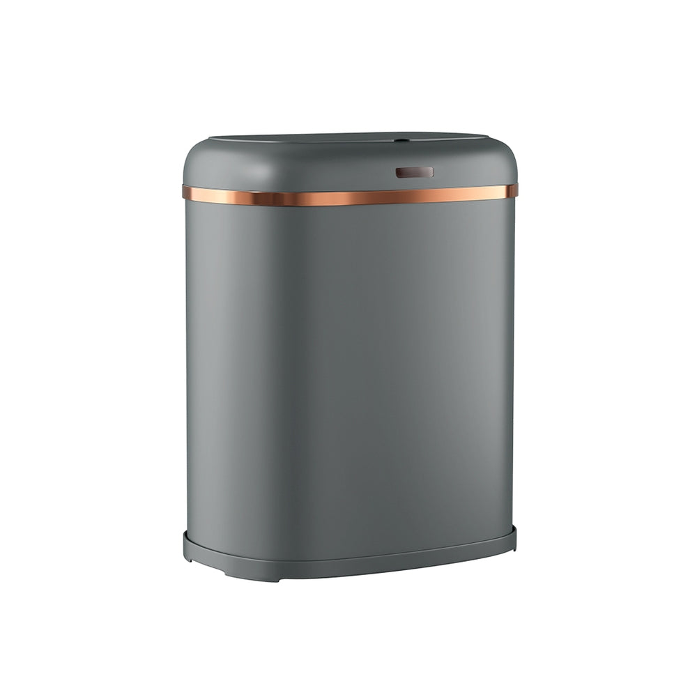 Devanti 38L Automatic Motion Sensor Trash Can - Hands-Free Touchless Kitchen Waste Bin, Grey - Perfect for Home, Office, and Bathroom Use