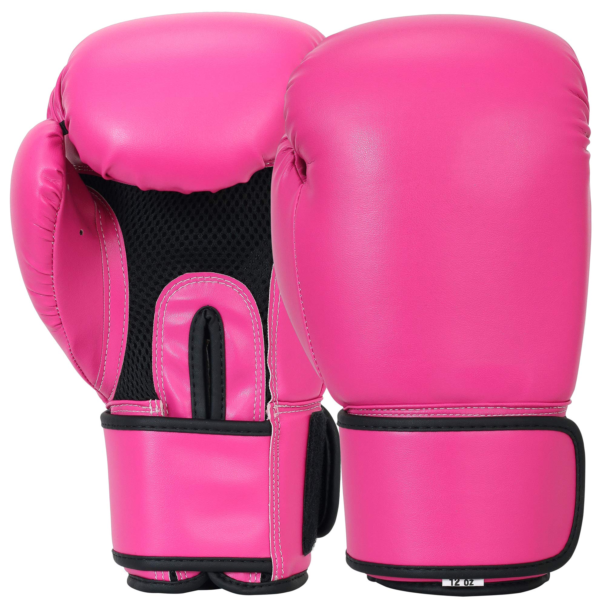 Best Synthetic Leather Boxing Gloves for Home Gym, Kickboxing & Training - Breathable Mesh Palm Sparring Mitts for Men, Women & Kids - Perfect for MMA, Muay Thai & Fitness Workouts