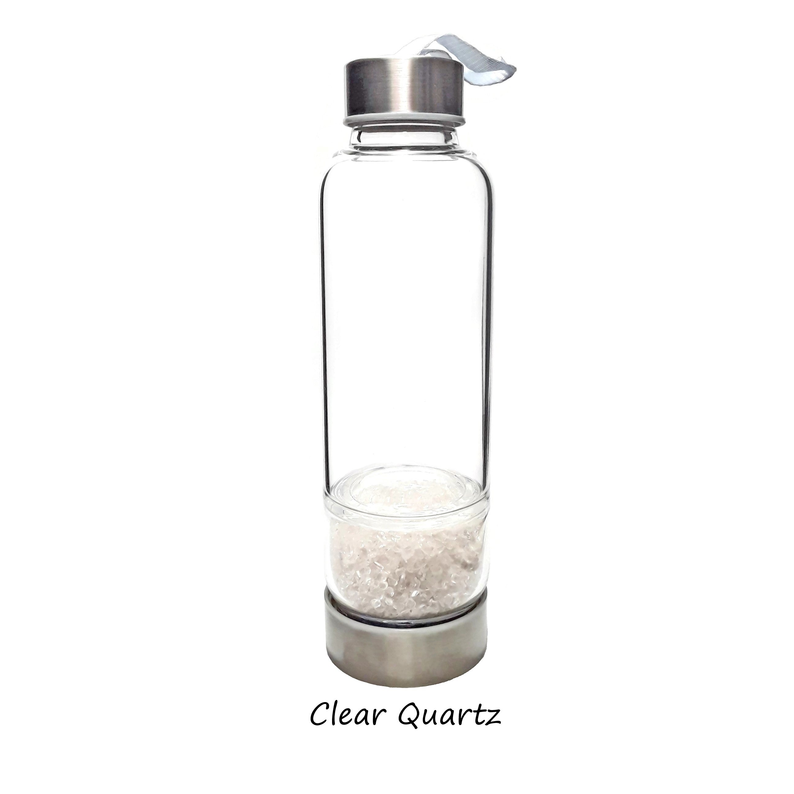 Healing Glass Water Bottle with Crystal Infusion - 9