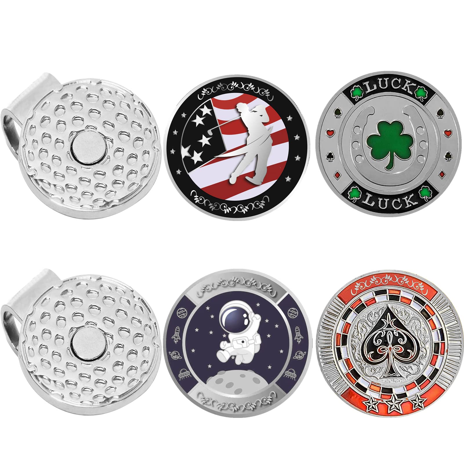 Premium Golf Ball Markers with Hat Clips & Storage Box - Magnetic Golf Accessories Set for Men & Women - Perfect Golf Gifts for Players & Enthusiasts - Ideal for Tournaments, Practice & Casual Play