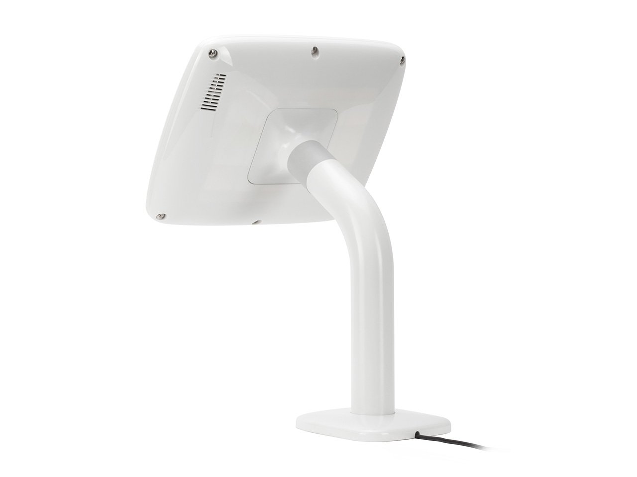 Lockable Desk Mount Stand for Apple iPad Air & Air 2 - Secure White Kiosk Stand | Perfect for Retail Displays, Reception Counters & Public iPad Stations
