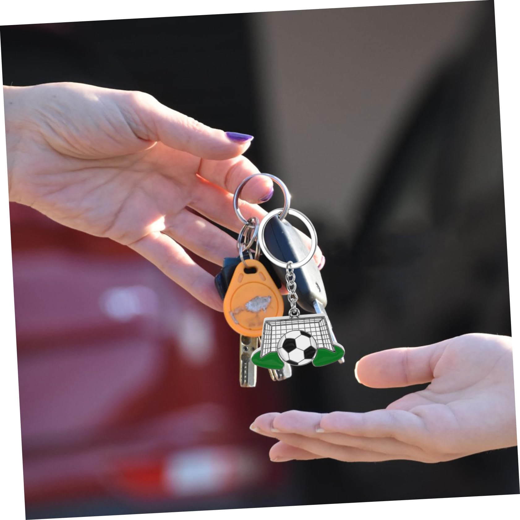 BELLIFFY Elegant Keychain Ring with Token Pendant - Stylish Trolley Key Holder for Car Keys, Sports Tokens & Accessories - Perfect for Everyday Use, Travel & Gifts