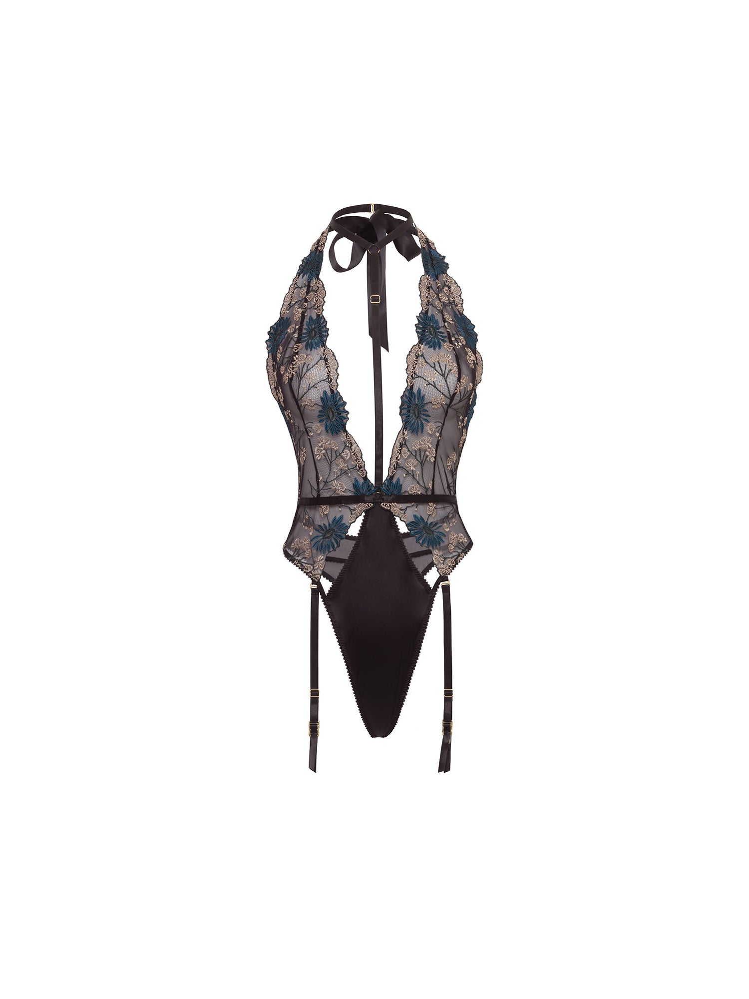 Sexy Alani Lace Harness Teddy Bodysuit - Women's Strappy Lingerie for Valentine's Day & Romantic Nights - Perfect for Boudoir Photography & Bridal Lingerie