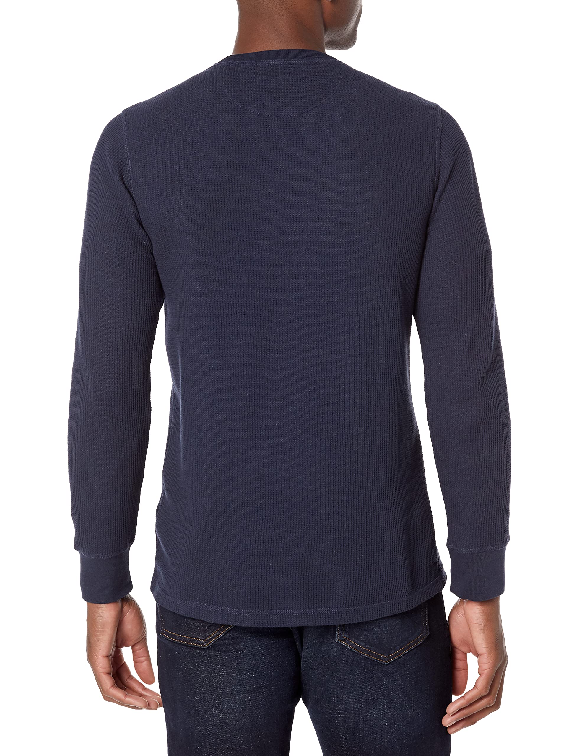 Amazon Essentials Men's Regular-Fit Long-Sleeve Waffle Henley Shirt - Soft Cotton Thermal Top for Casual Wear & Layering in Cool Weather
